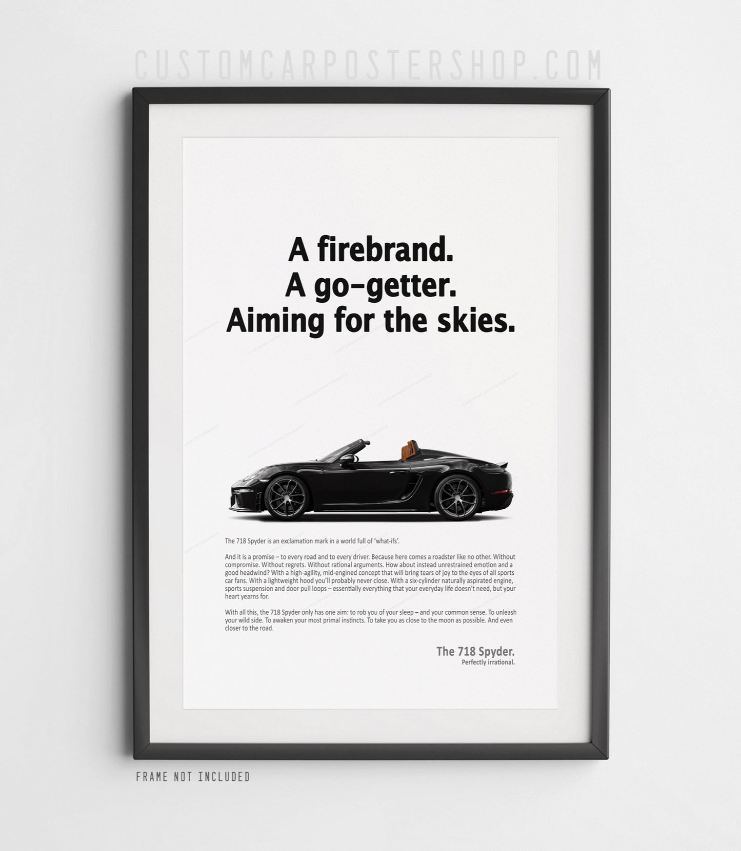 Porsche 718 Spyder Print Ad - Aiming for the Skies