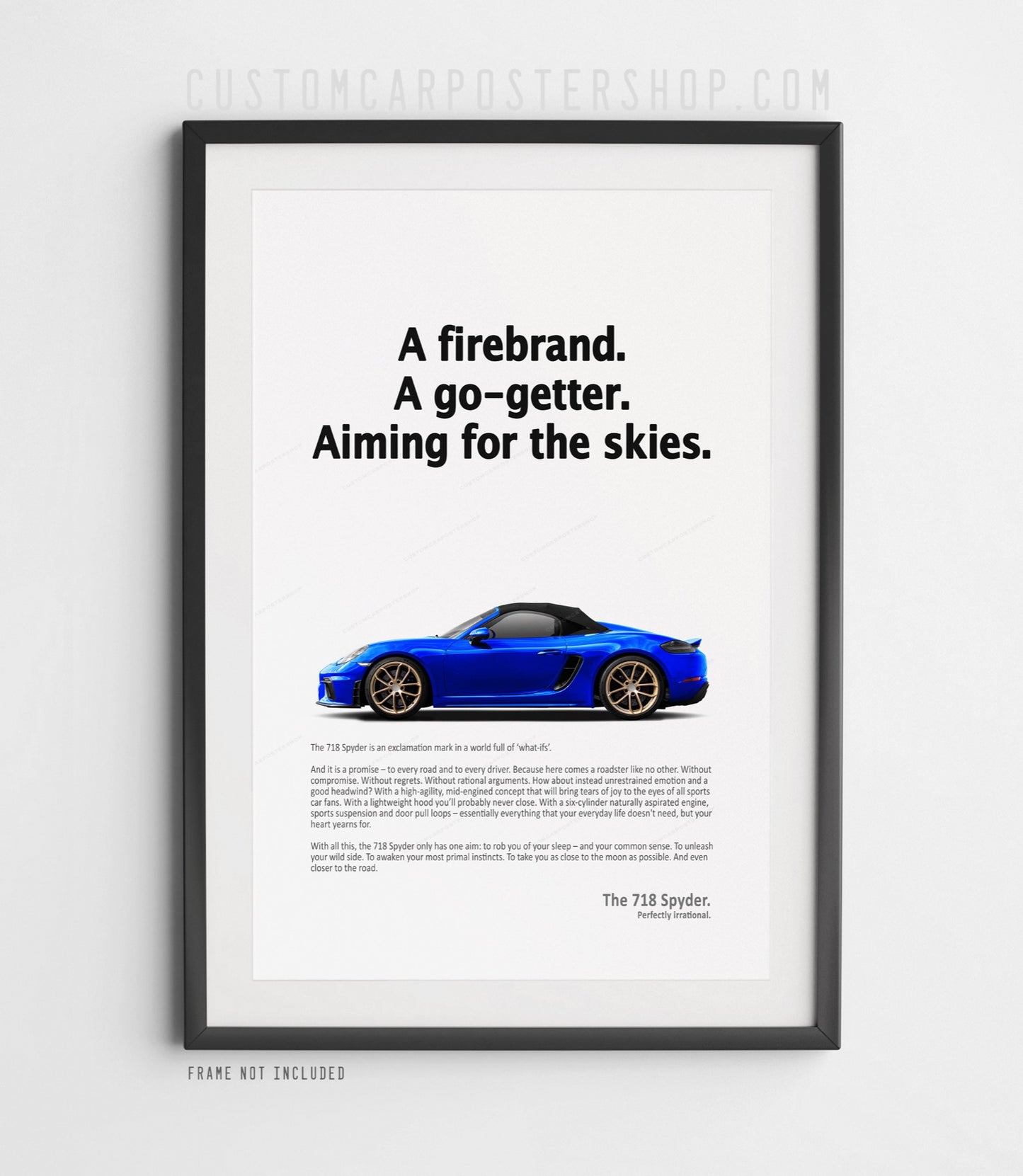 Porsche 718 Spyder Print Ad - Aiming for the Skies