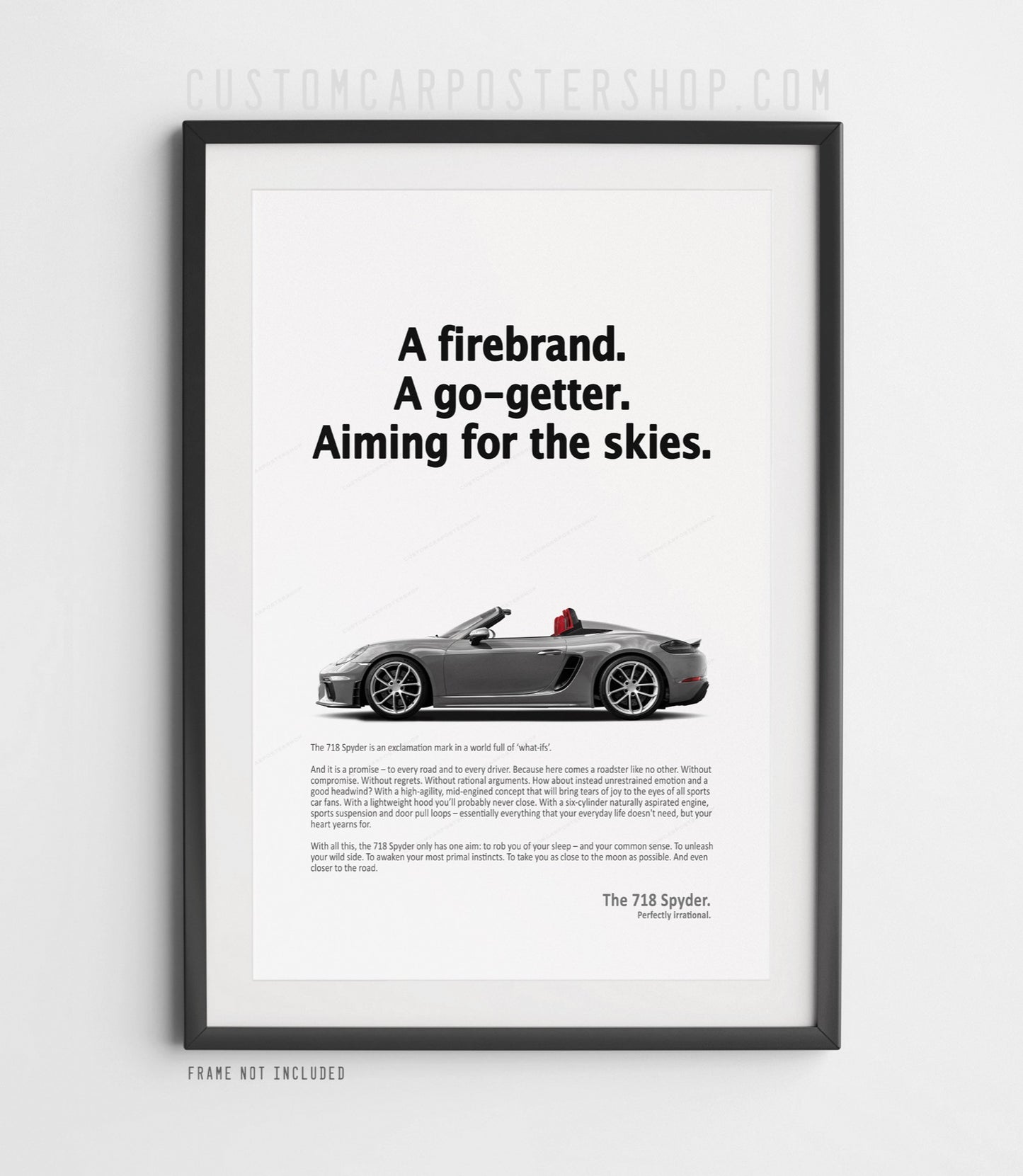 Porsche 718 Spyder Print Ad - Aiming for the Skies