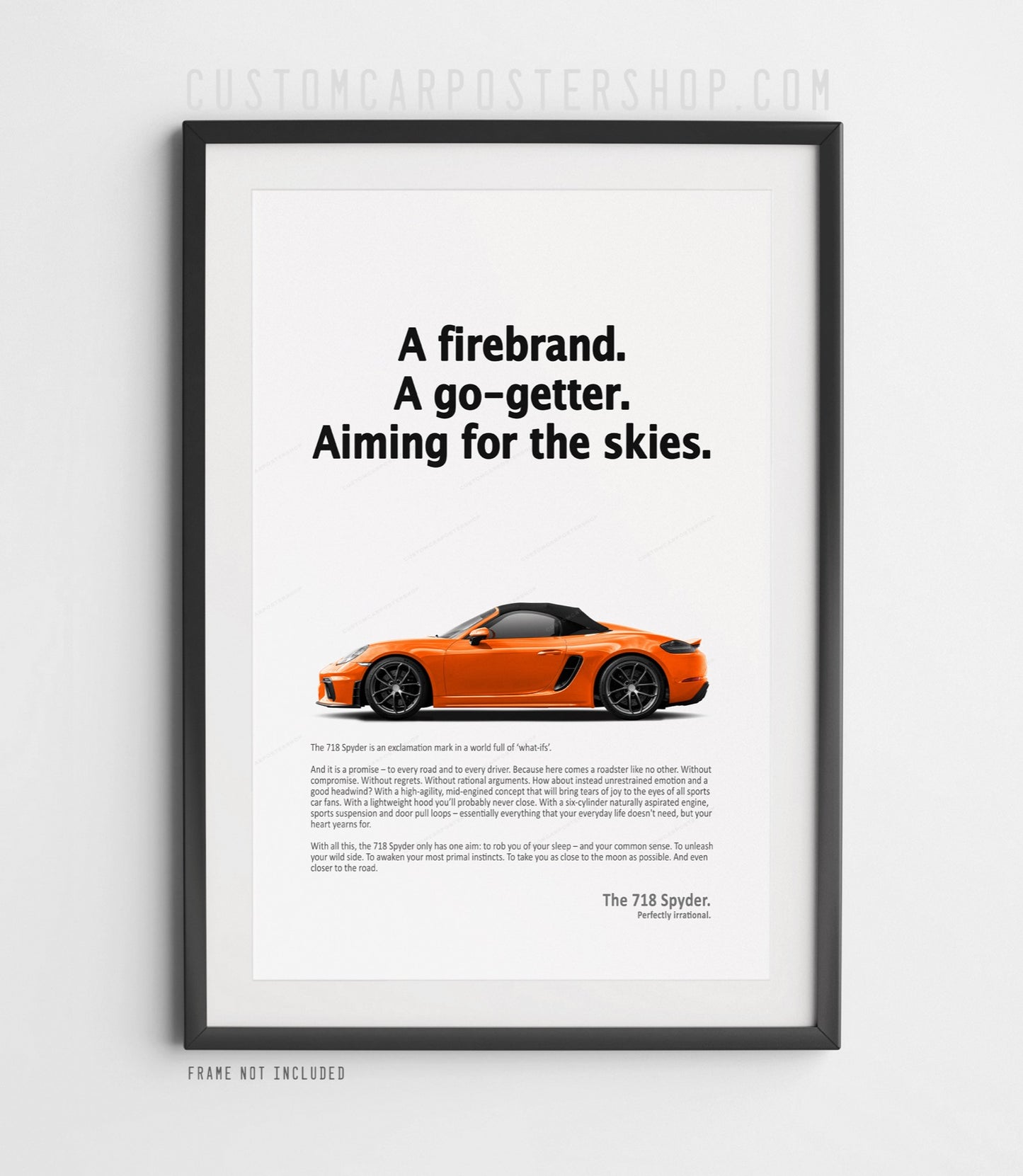 Porsche 718 Spyder Print Ad - Aiming for the Skies