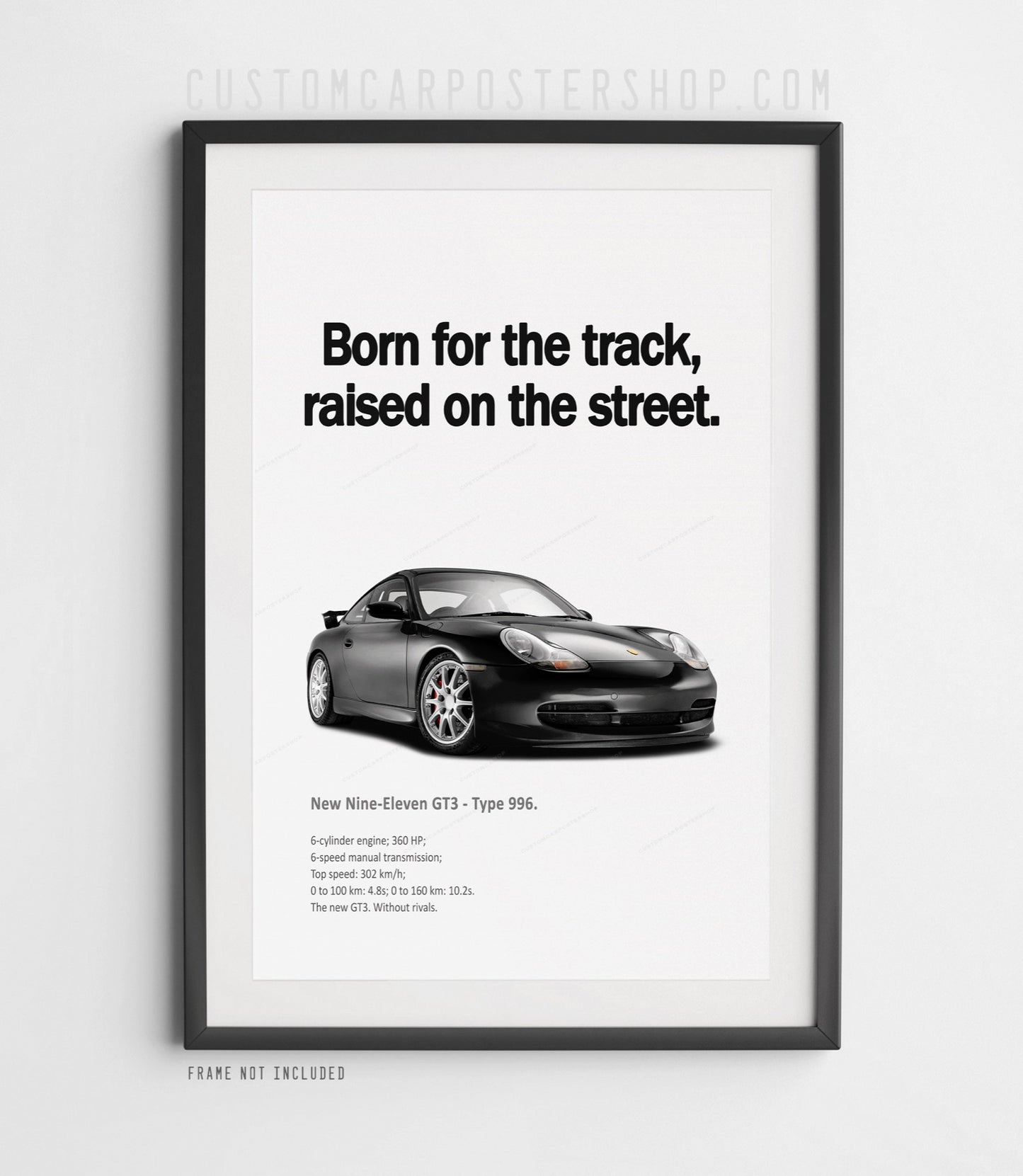 Porsche 996.1 911 GT3 Remastered Print Ad - Born for the Track