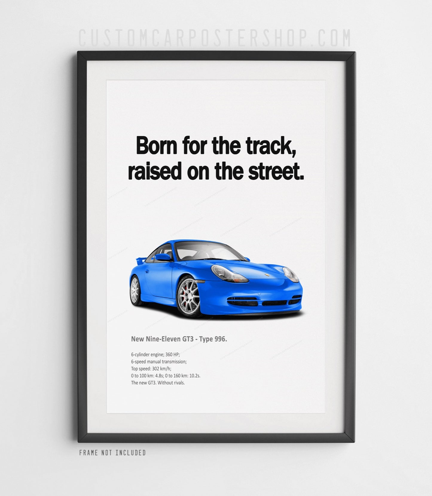 Porsche 996.1 911 GT3 Remastered Print Ad - Born for the Track