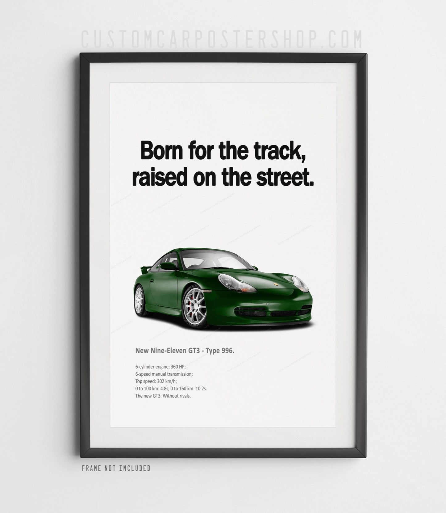 Porsche 996.1 911 GT3 Remastered Print Ad - Born for the Track