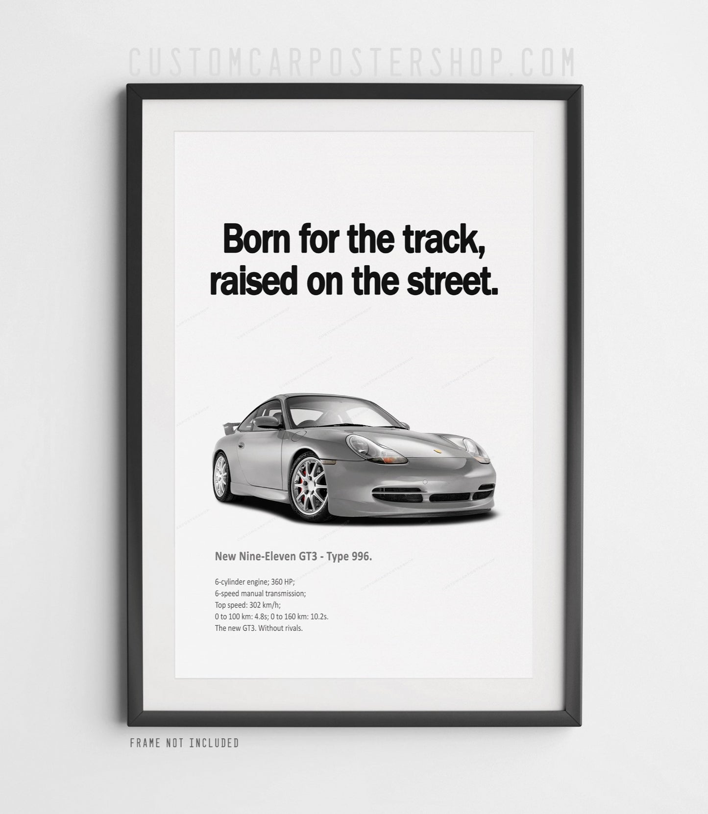 Porsche 996.1 911 GT3 Remastered Print Ad - Born for the Track