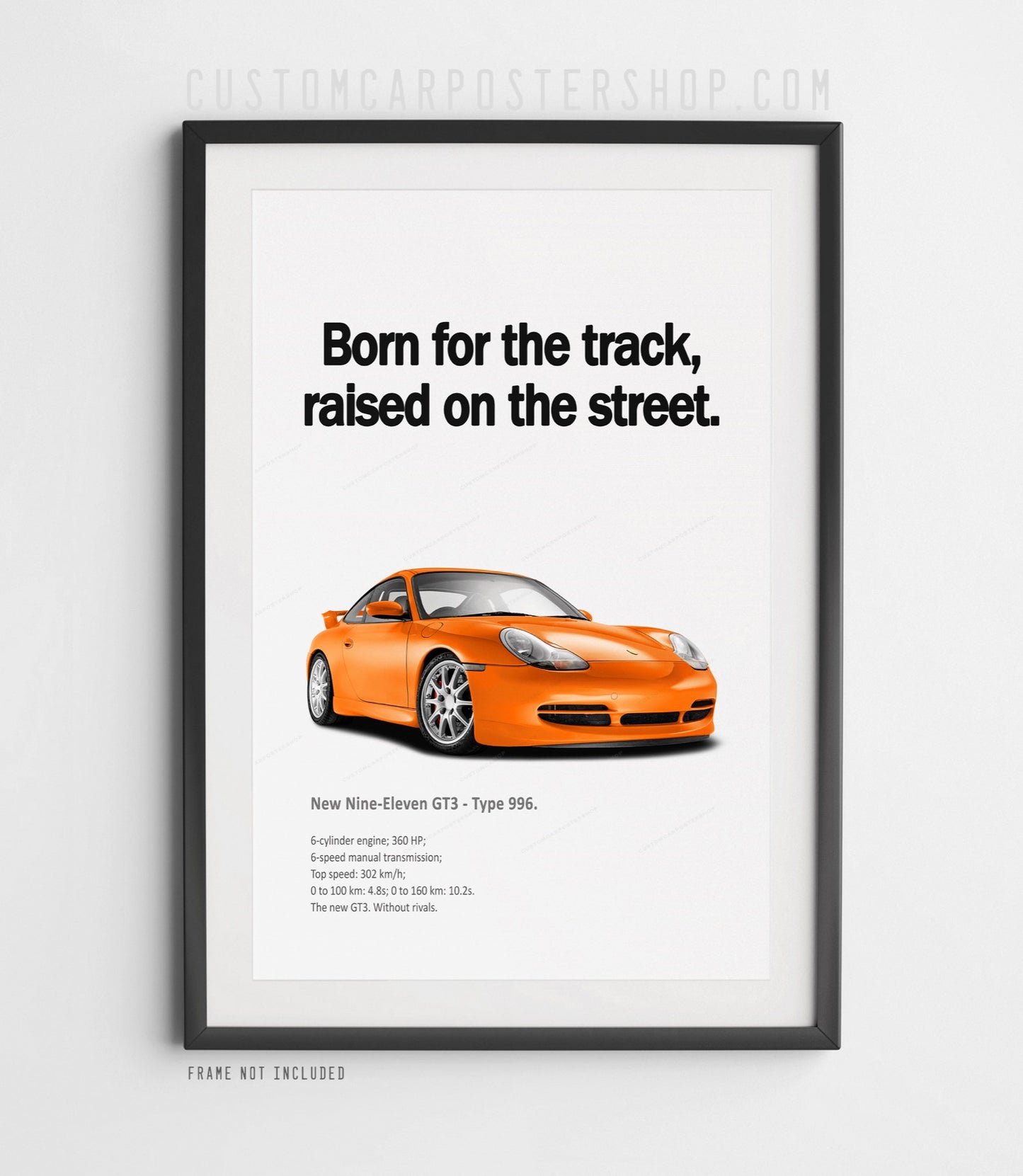 Porsche 996.1 911 GT3 Remastered Print Ad - Born for the Track
