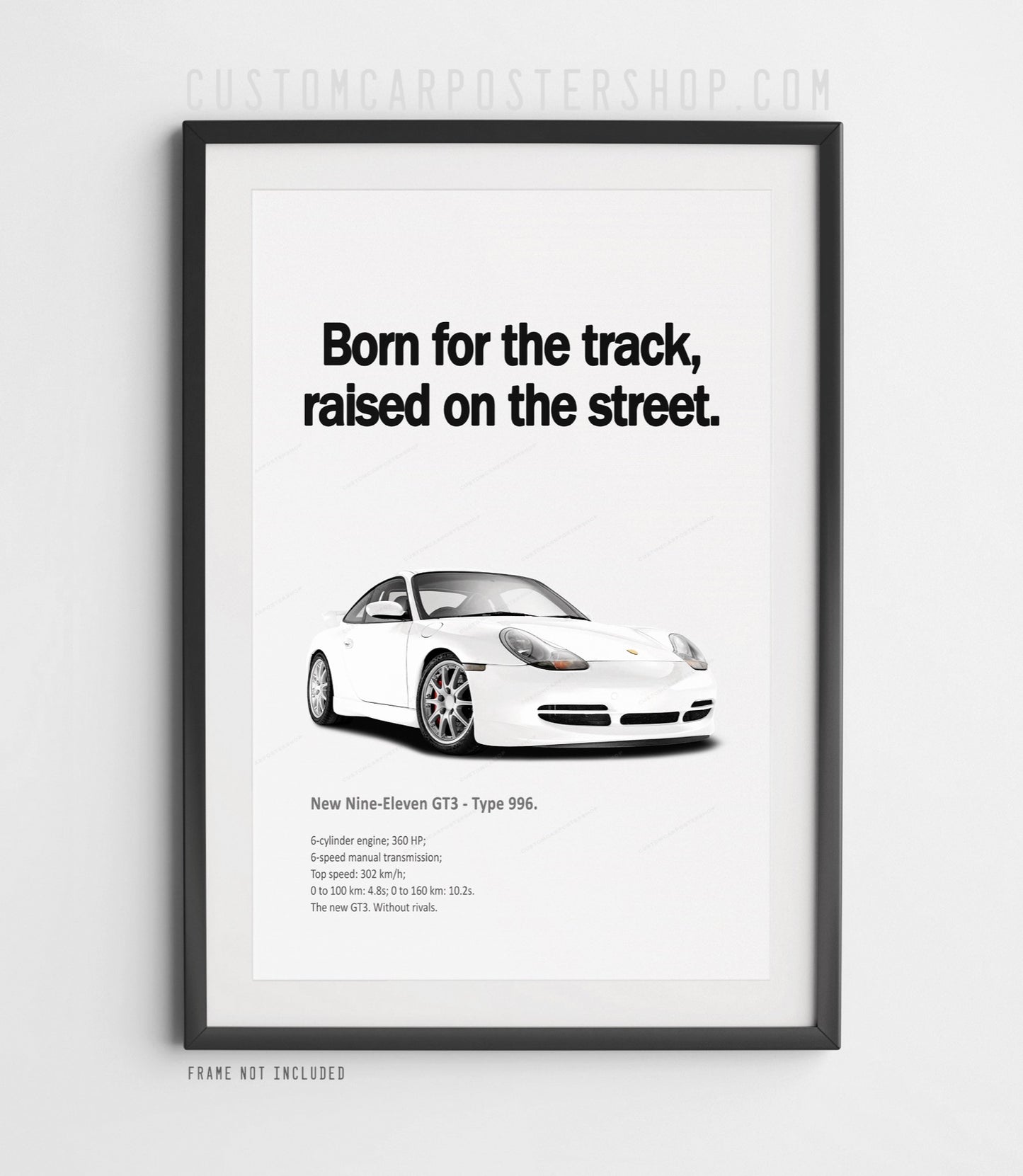 Porsche 996.1 911 GT3 Remastered Print Ad - Born for the Track