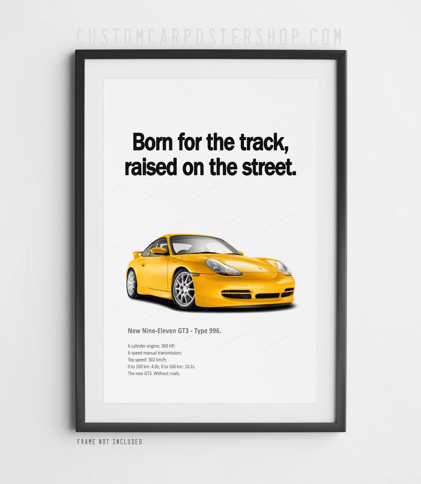 Porsche 996.1 911 GT3 Remastered Print Ad - Born for the Track