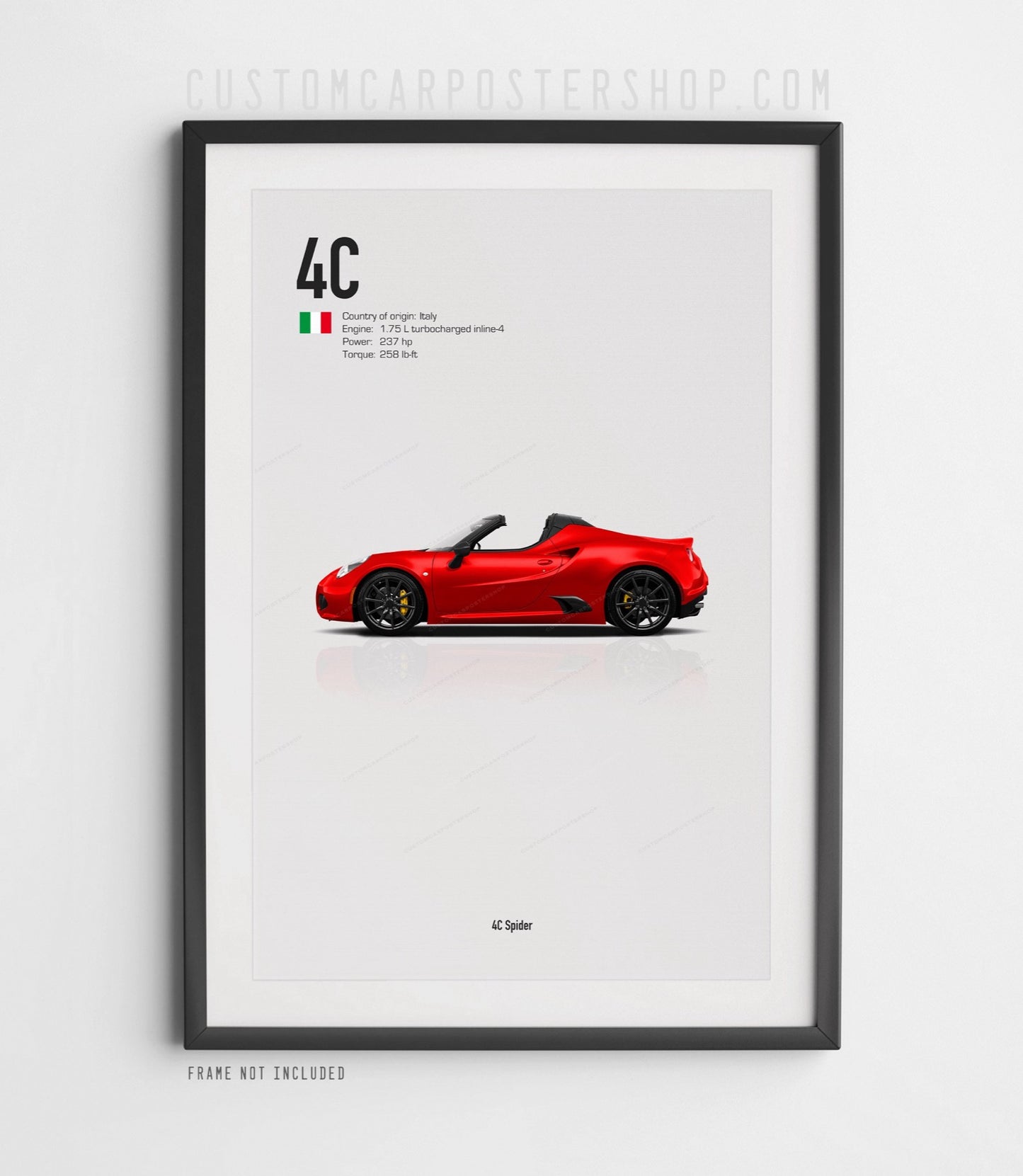 Alfa Romeo 4C Spider Print (Commissioned)