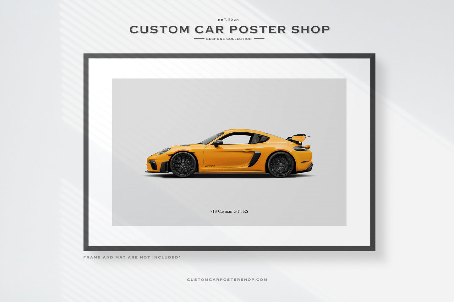 Porsche 718 Cayman GT4 RS Commissioned poster print artwork for fans and enthusiast.