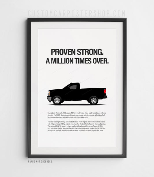 Chevrolet 2015 Silverado (2 Doors) Poster (Commissioned)