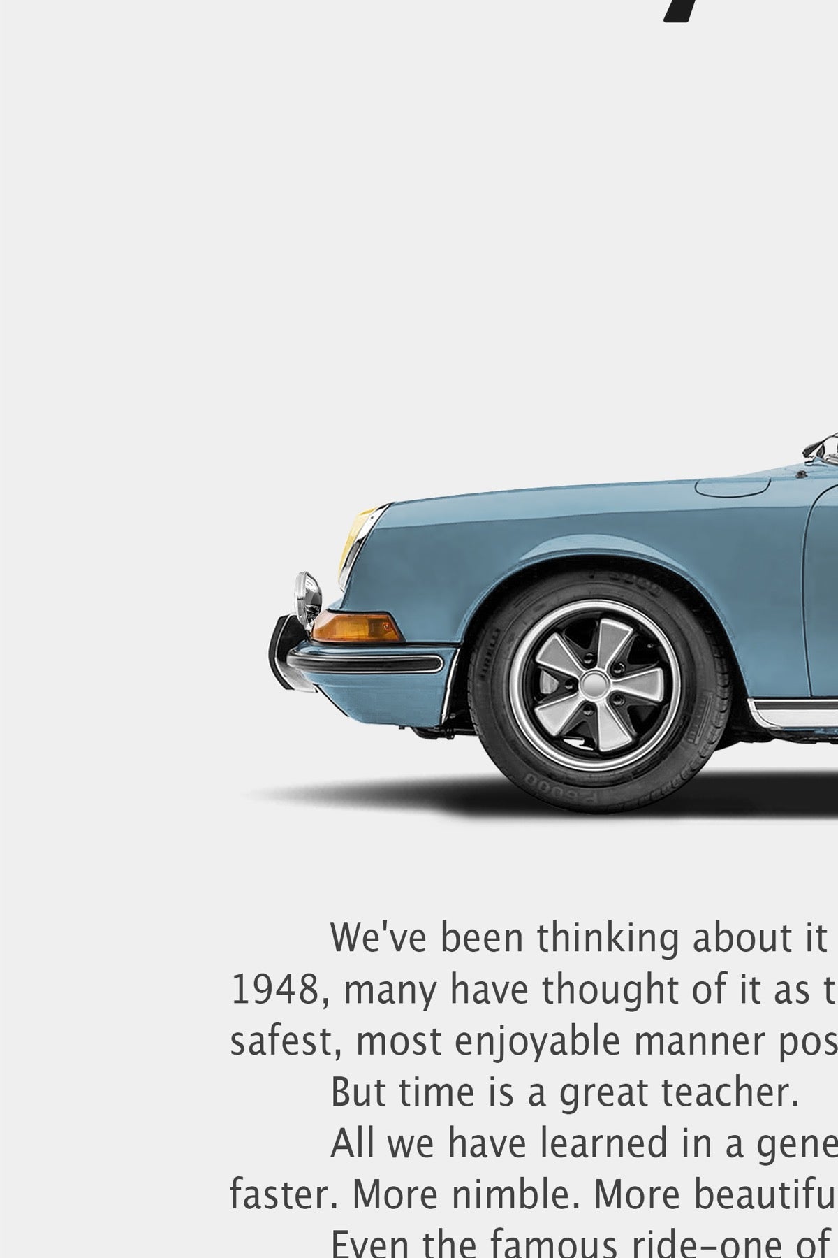 Porsche 912 Print Ad - Chuckling to itself (Commissioned)