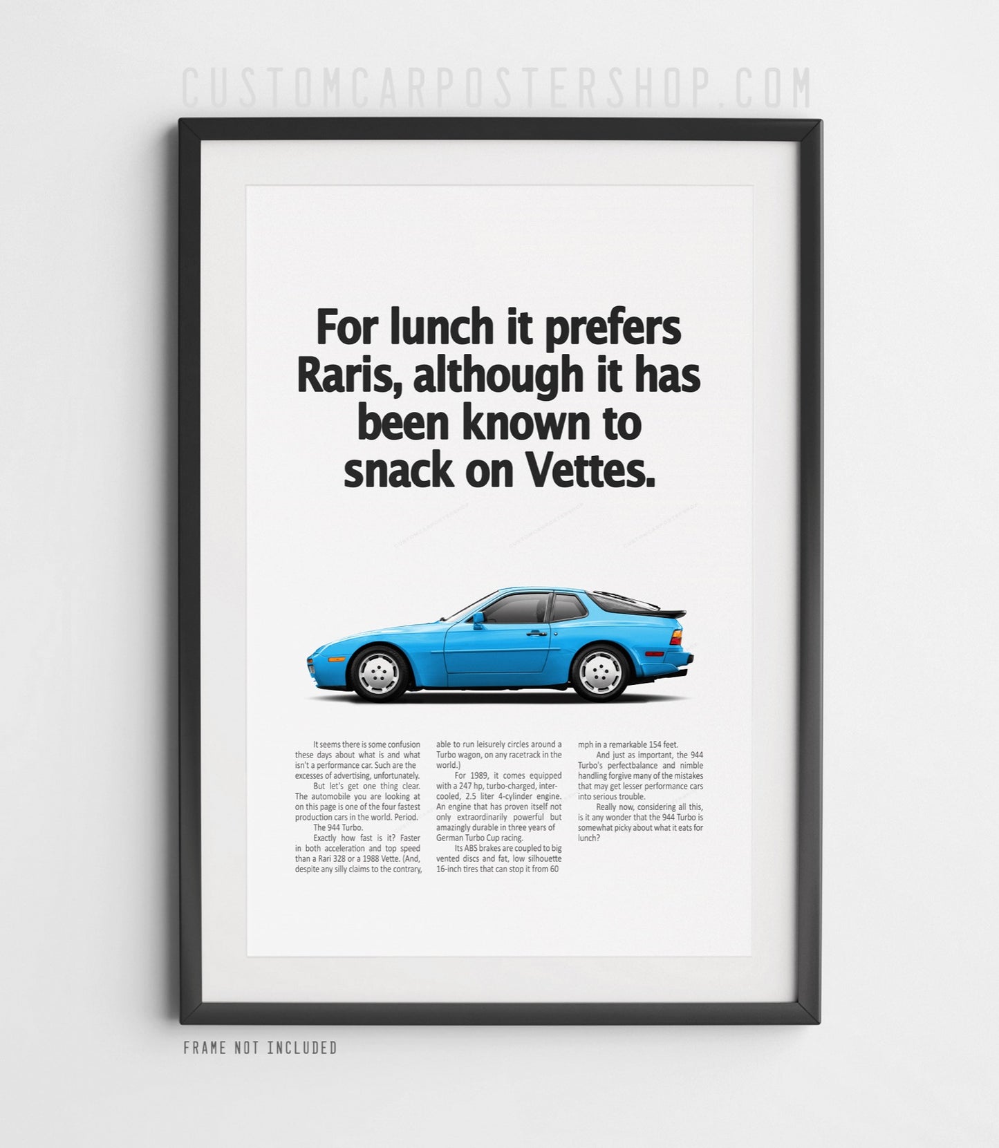 Porsche 944 Turbo Print Ad - Lunch