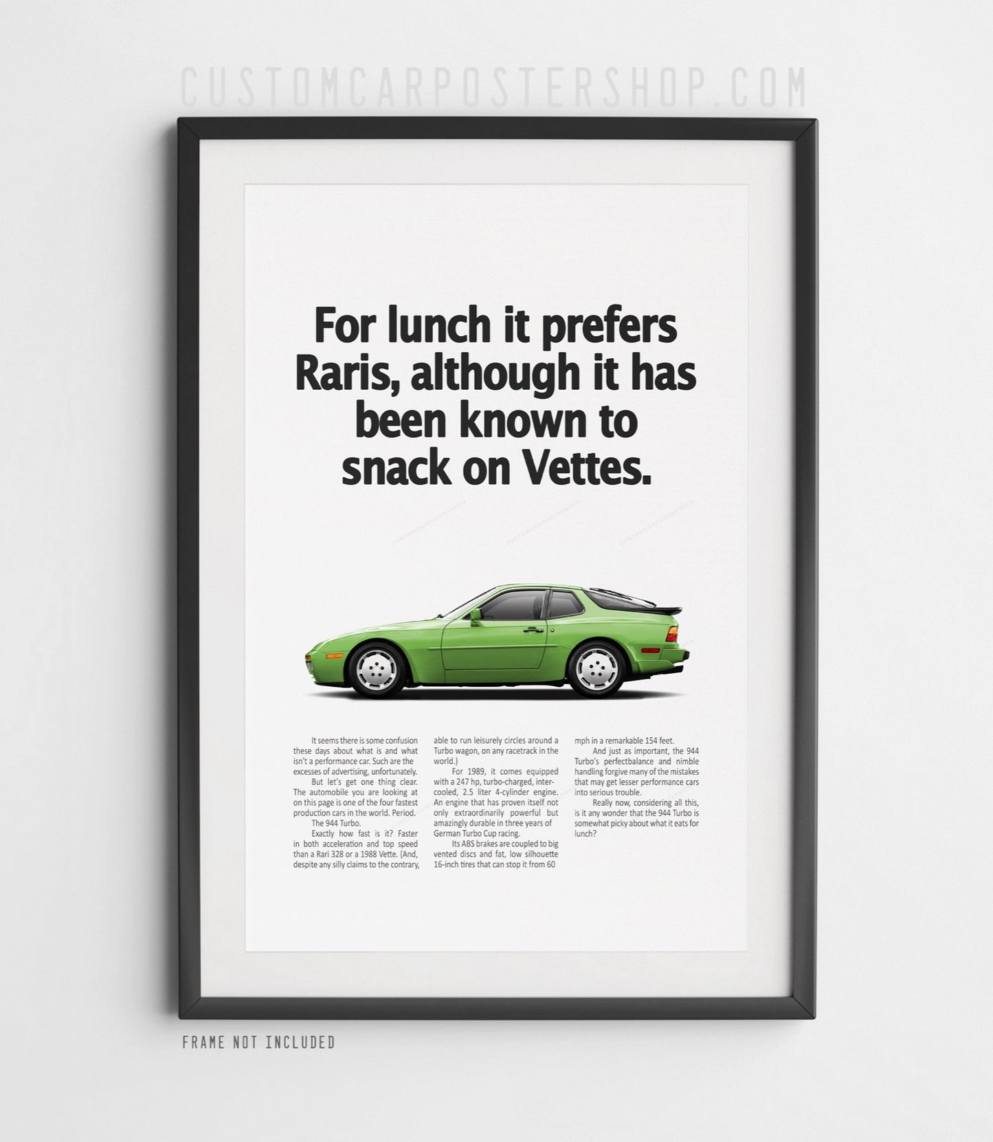 Porsche 944 Turbo Print Ad - Lunch