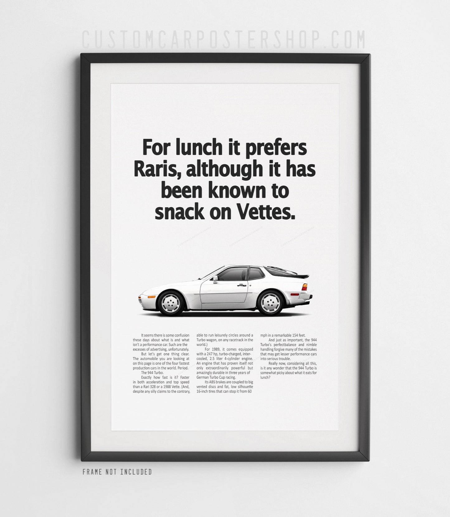 Porsche 944 Turbo Print Ad - Lunch
