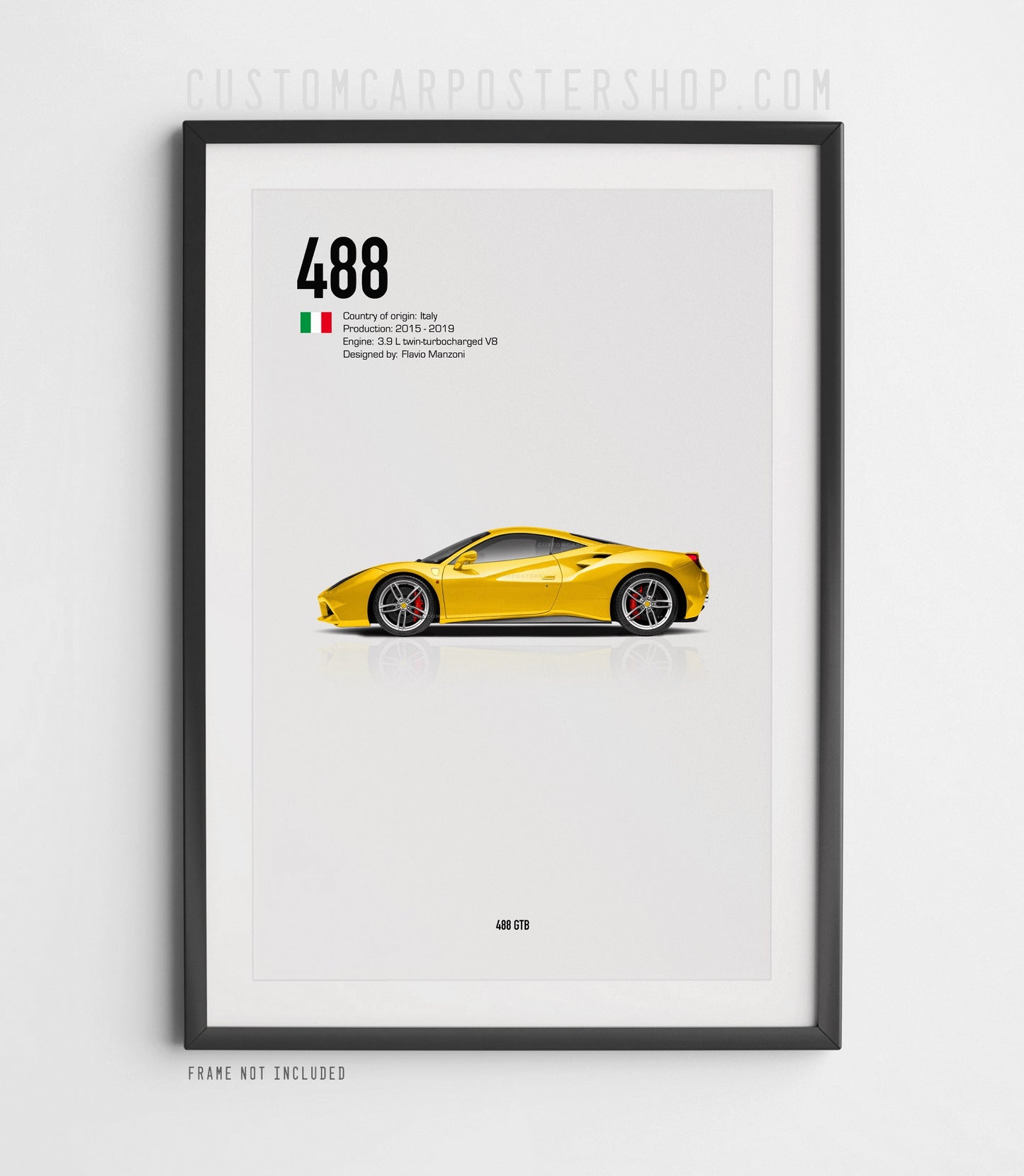 Ferrari 488 GTB Poster