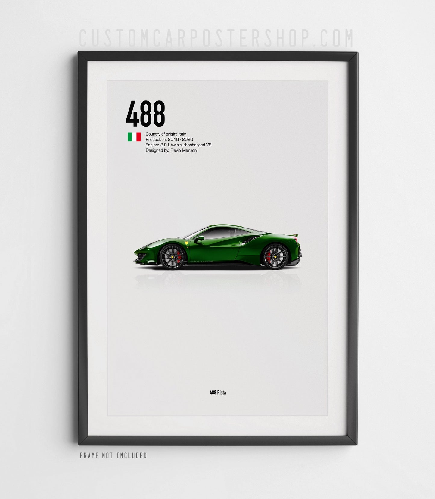 Ferrari 488 Pista Poster