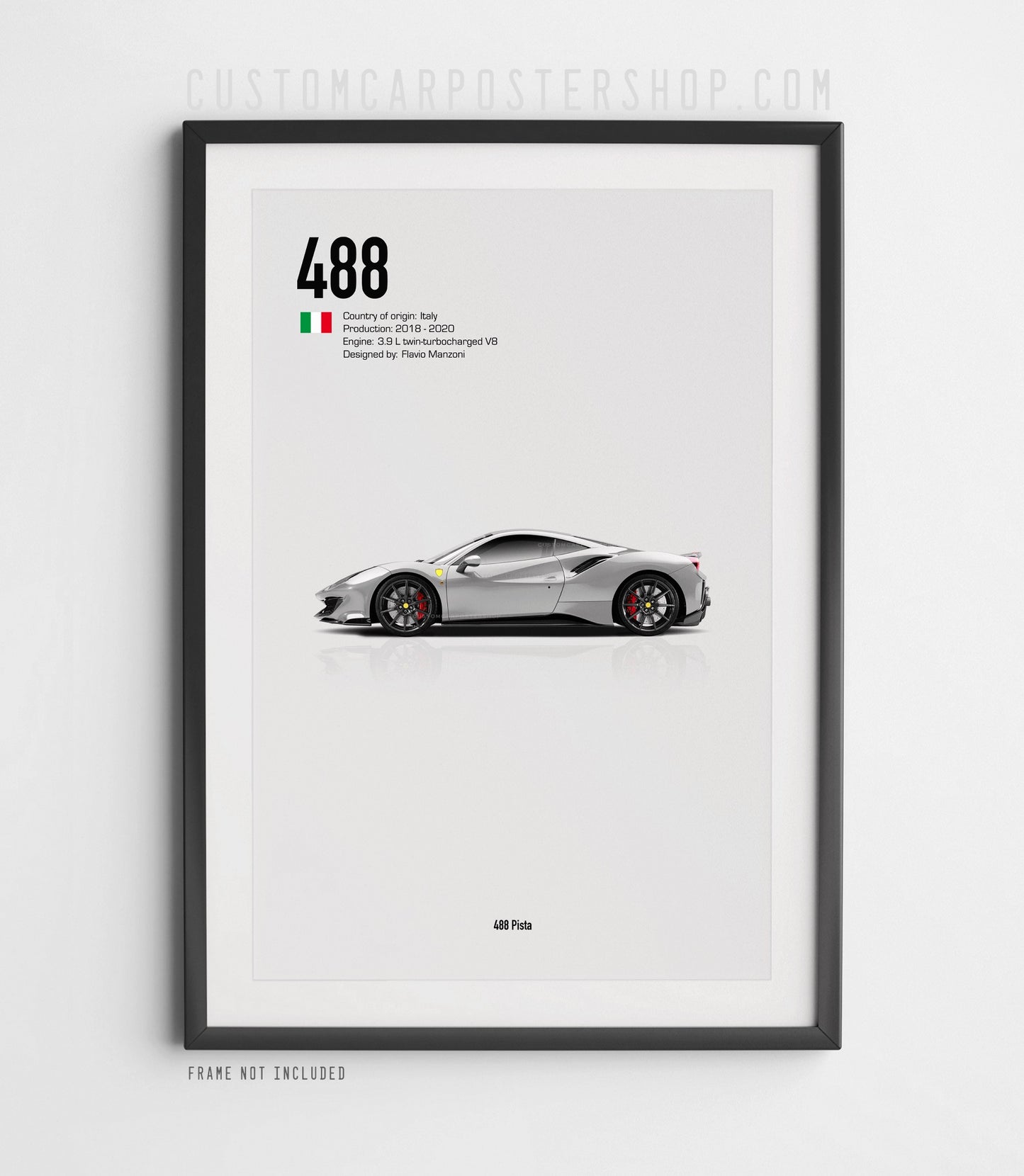 Ferrari 488 Pista Poster