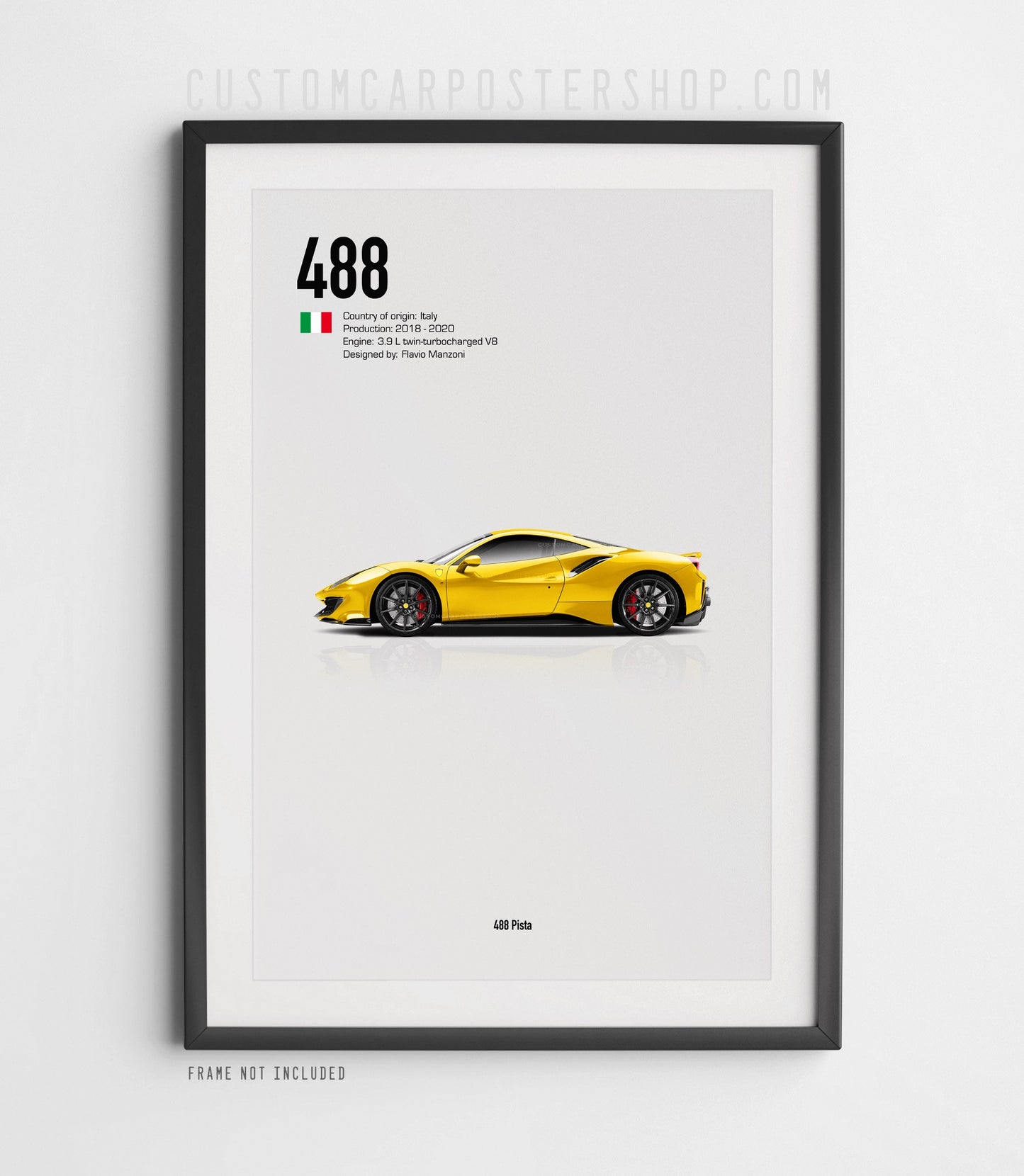Ferrari 488 Pista Poster