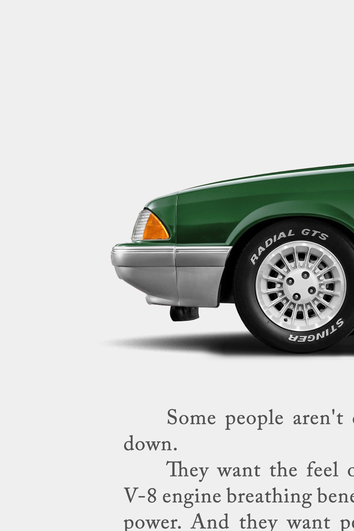 Ford Mustang LX 5.0 Fox Body Classic Print Ad - Peace and Quiet