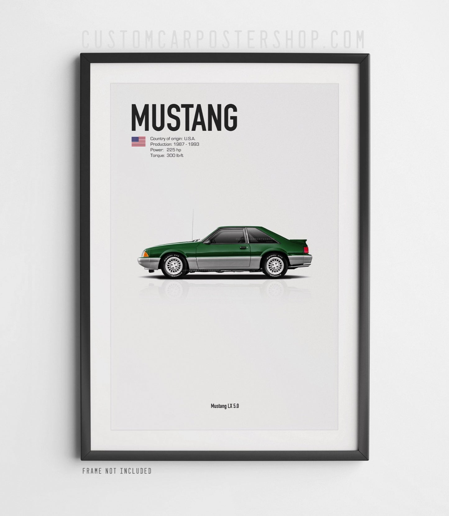 Ford Mustang Fox Body 3rd Gen Poster