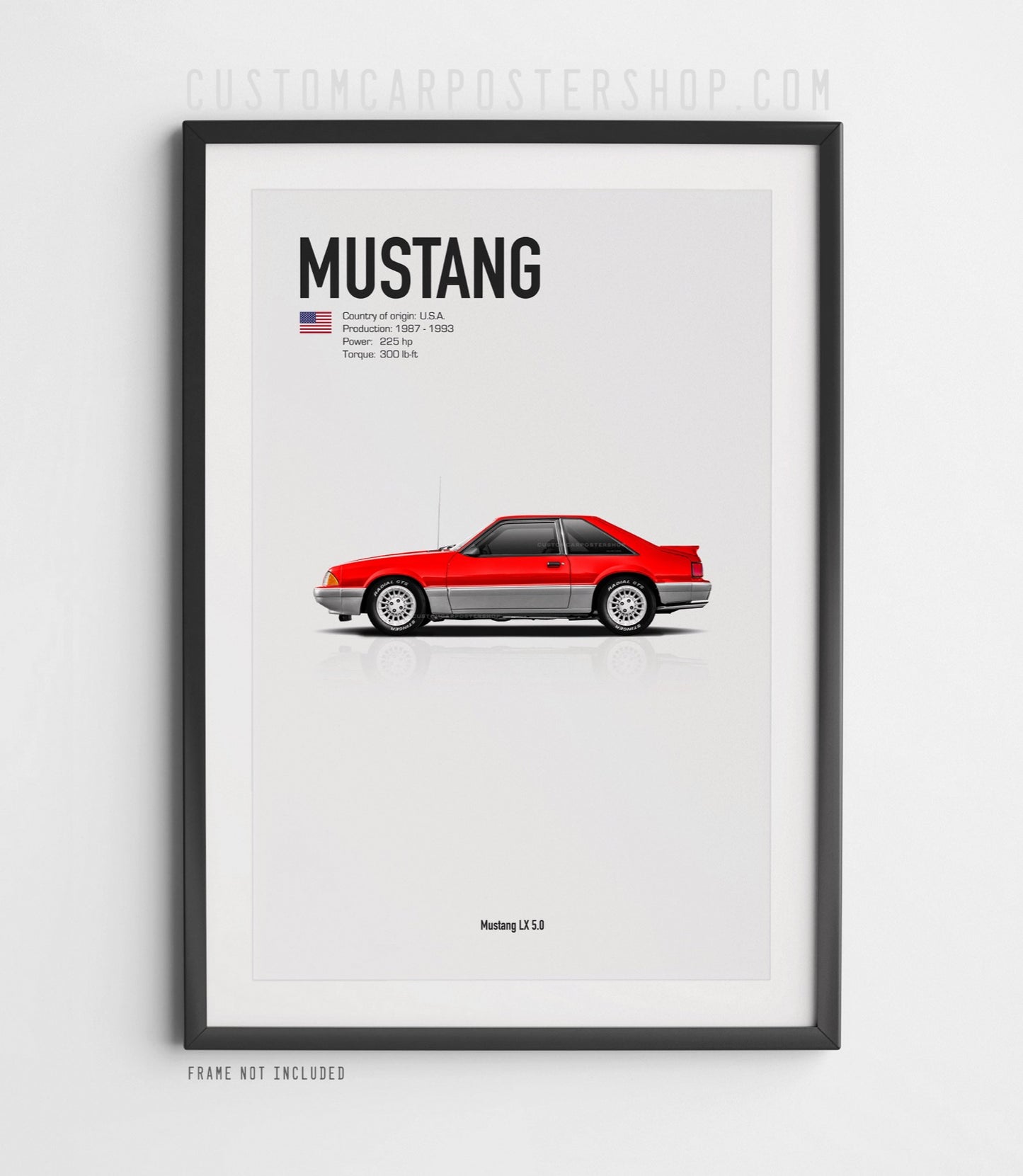 Ford Mustang Fox Body 3rd Gen Poster