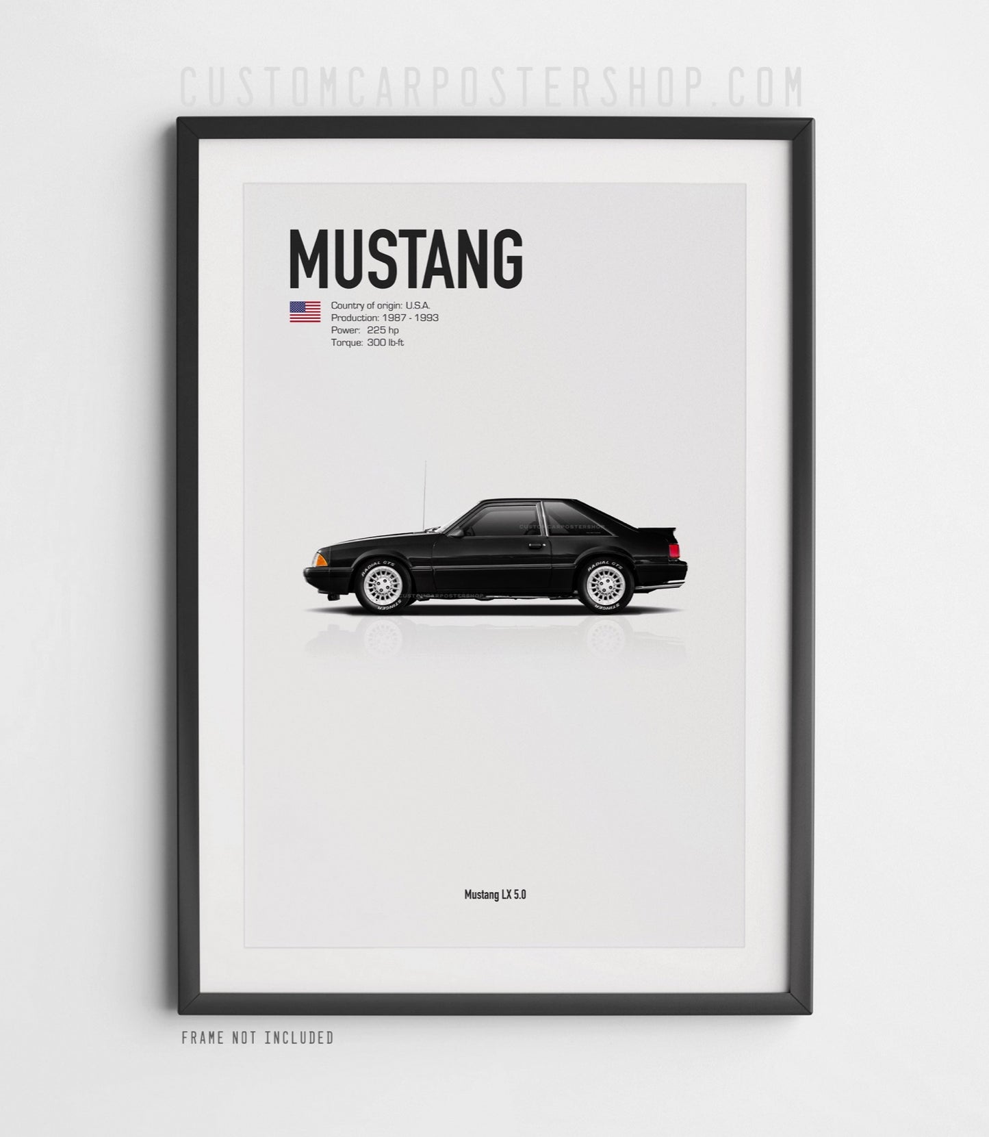 Ford Mustang Fox Body 3rd Gen Poster