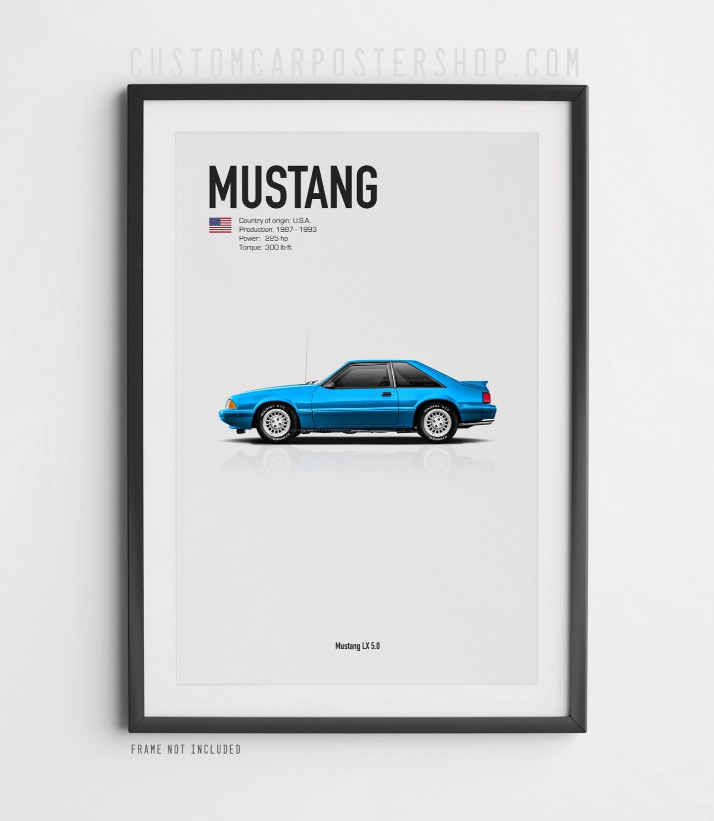 Ford Mustang Fox Body 3rd Gen Poster