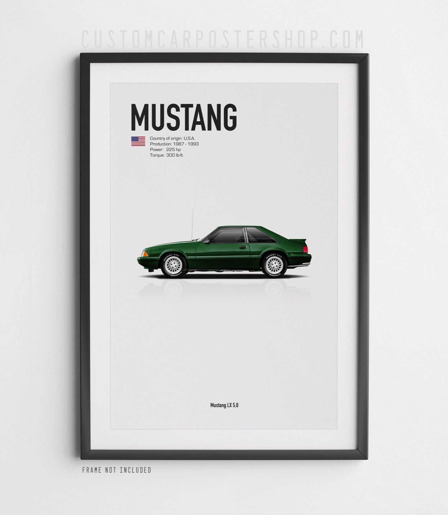 Ford Mustang Fox Body 3rd Gen Poster