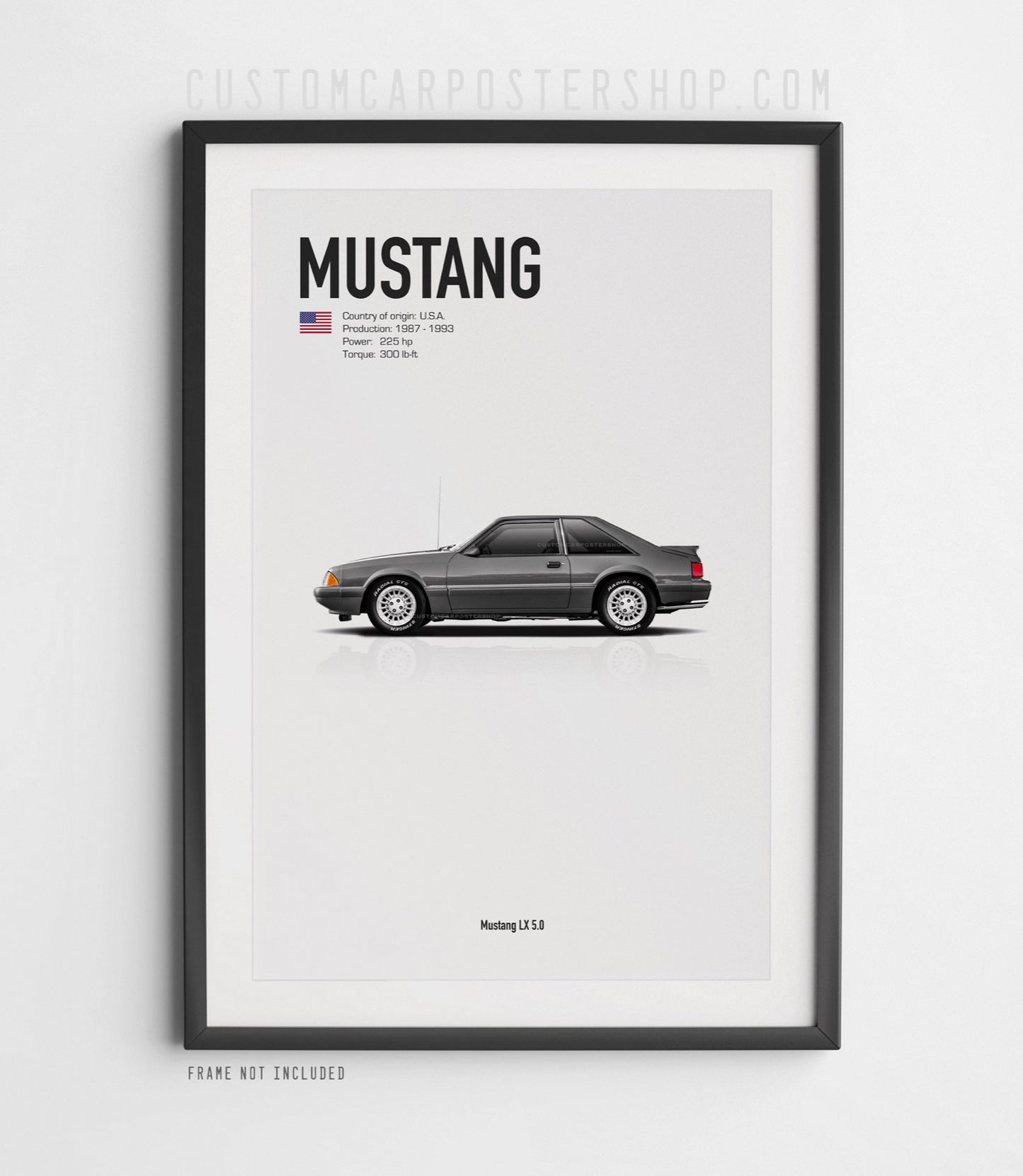 Ford Mustang Fox Body 3rd Gen Poster