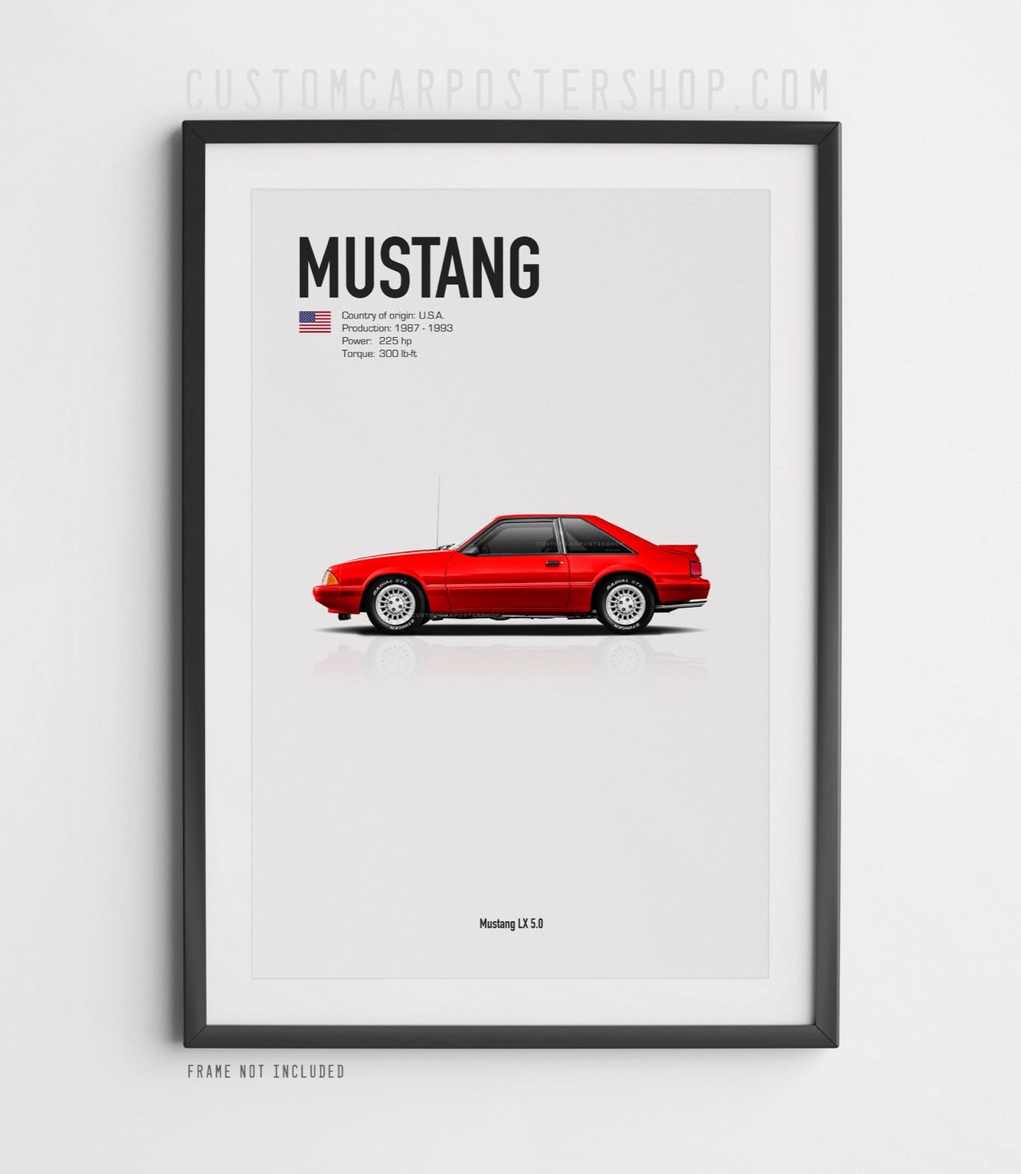 Ford Mustang Fox Body 3rd Gen Poster