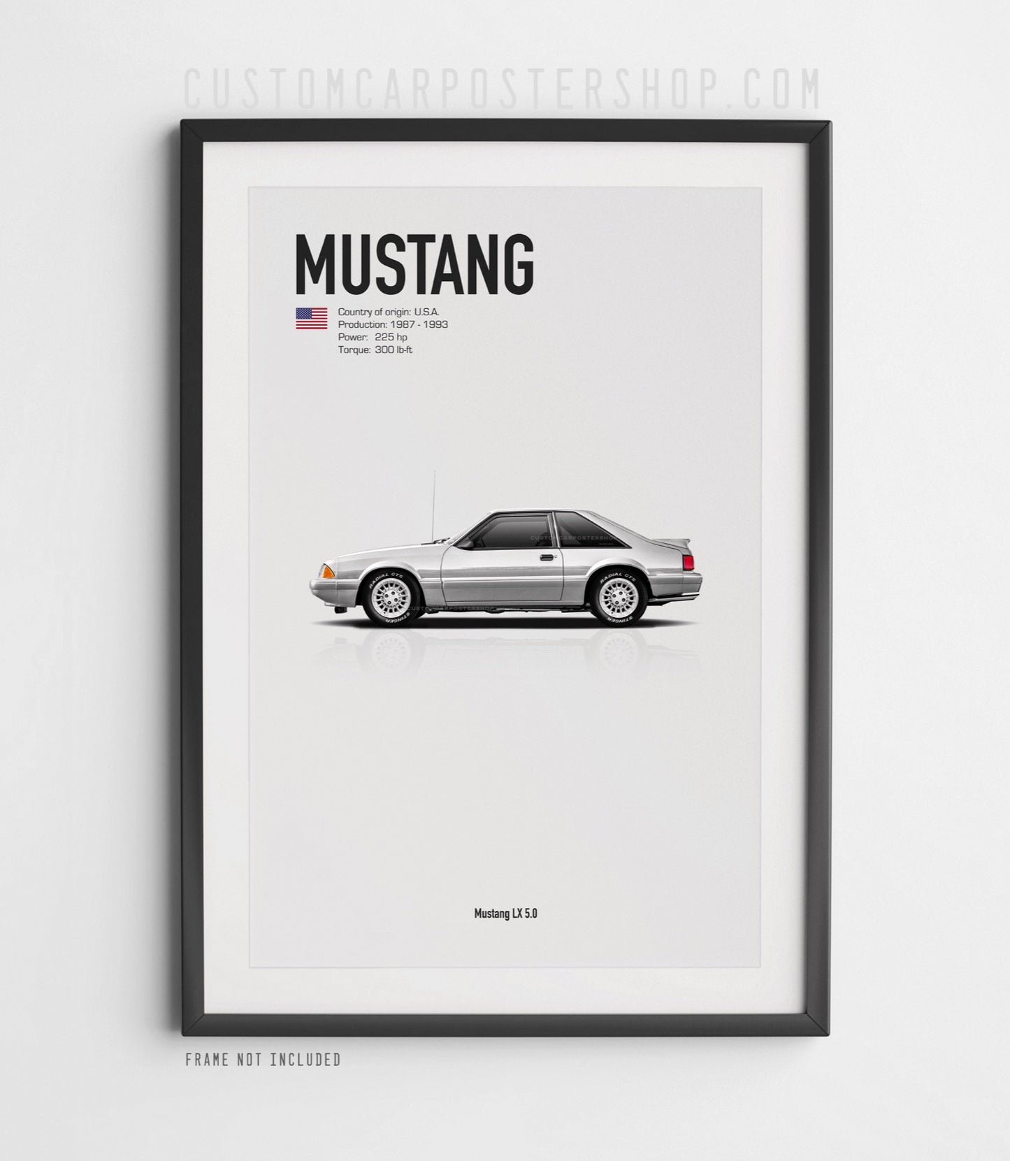 Ford Mustang Fox Body 3rd Gen Poster