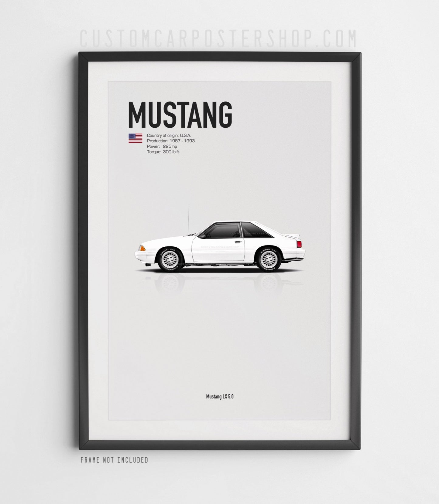 Ford Mustang Fox Body 3rd Gen Poster
