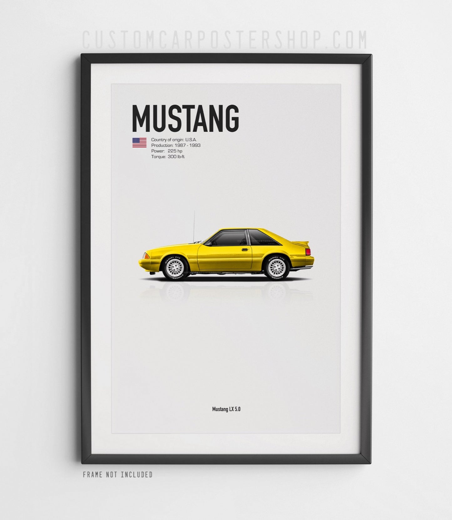 Ford Mustang Fox Body 3rd Gen Poster