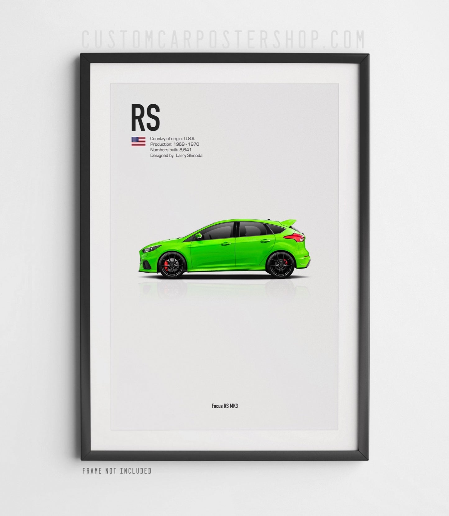 Ford Focus RS Mk3 Poster