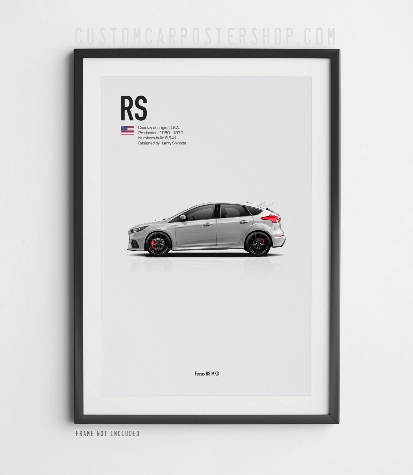 Ford Focus RS Mk3 Poster