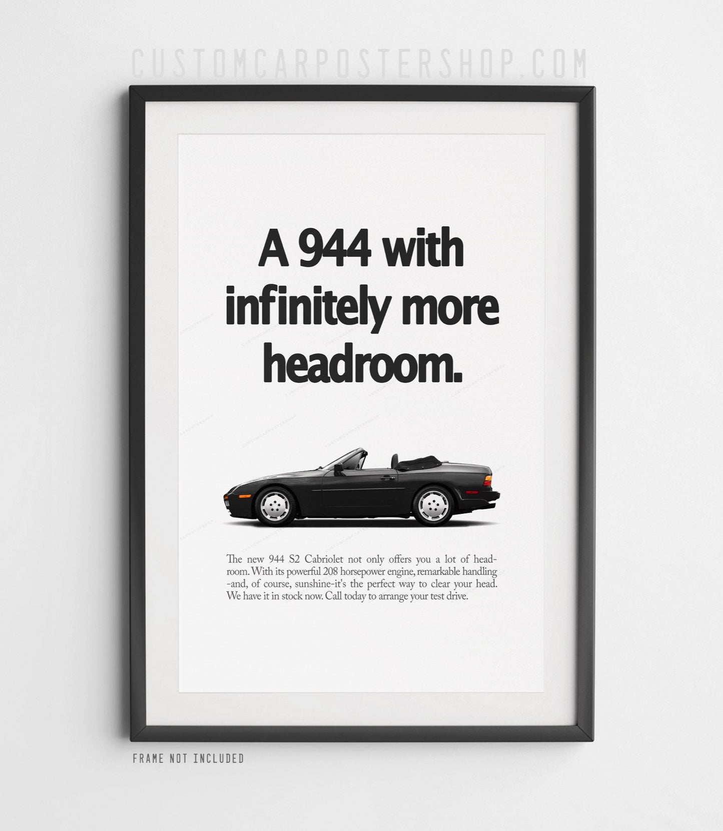 Porsche 944 S2 Cabriolet Vintage Ad - Headroom