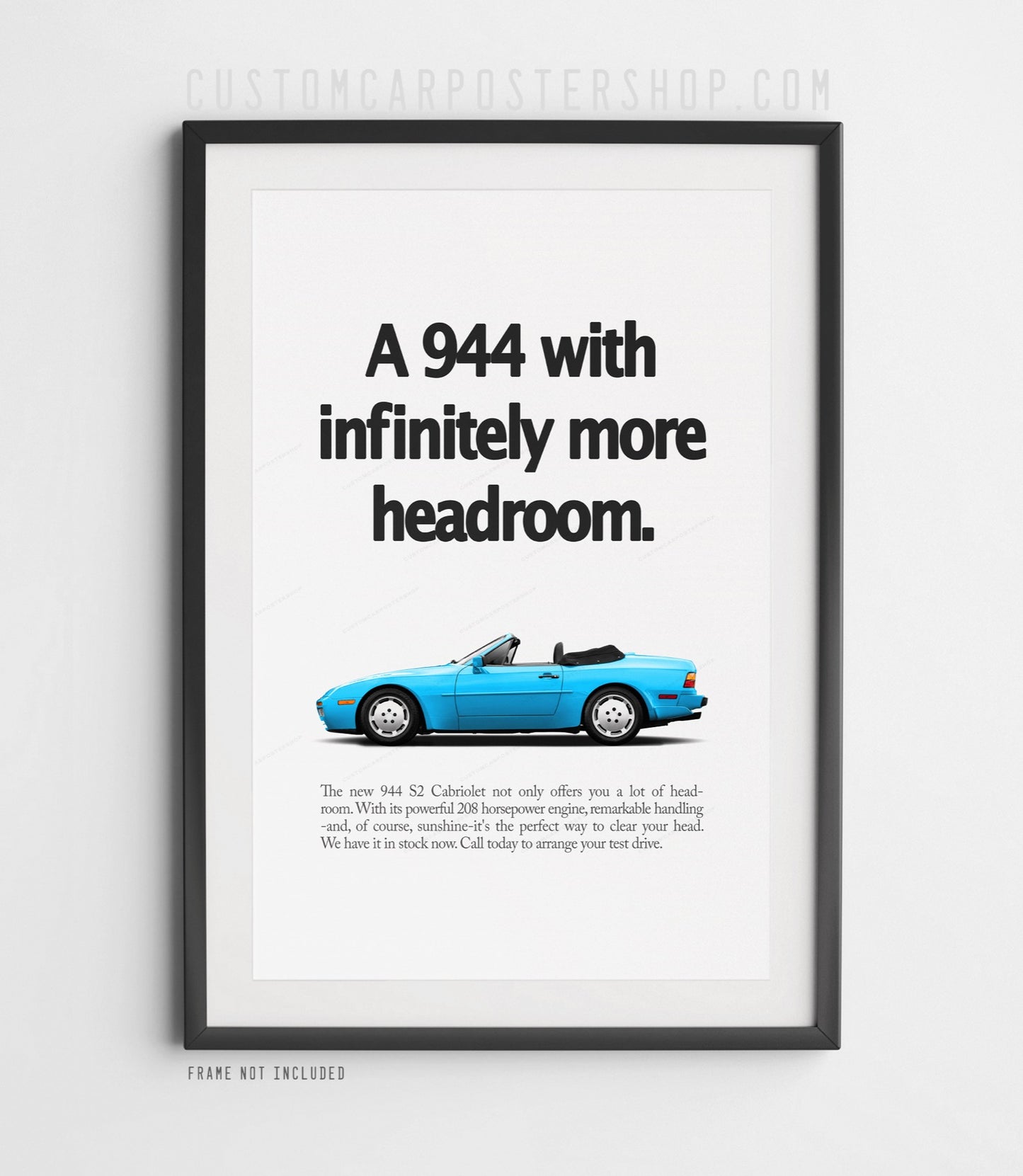 Porsche 944 S2 Cabriolet Vintage Ad - Headroom