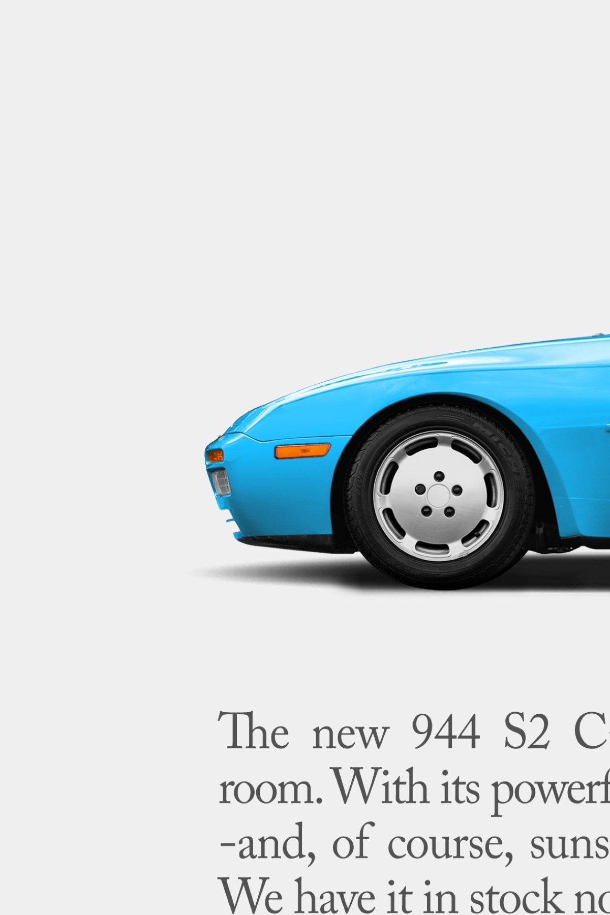 Porsche 944 S2 Cabriolet Vintage Ad - Headroom