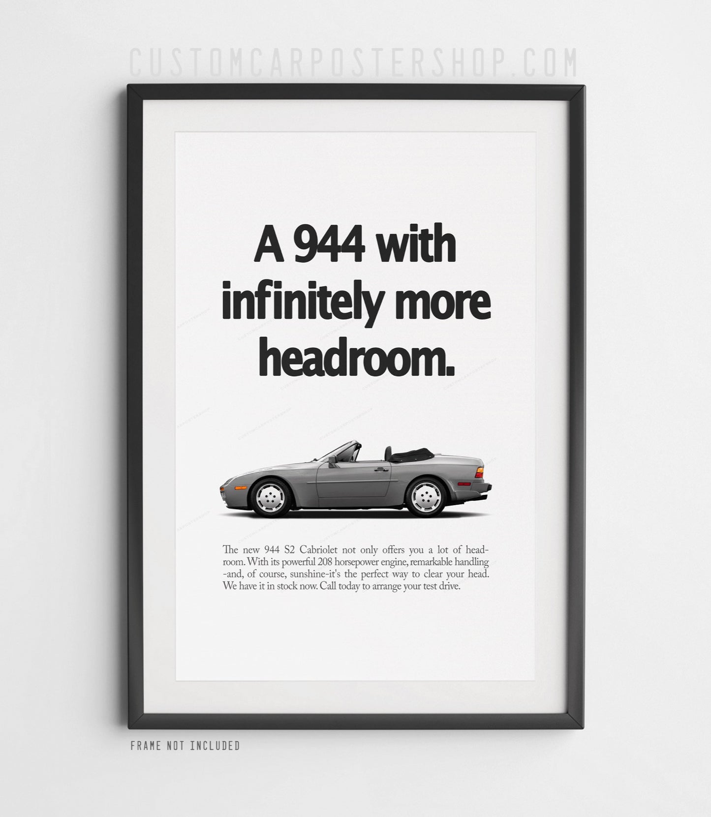 Porsche 944 S2 Cabriolet Vintage Ad - Headroom
