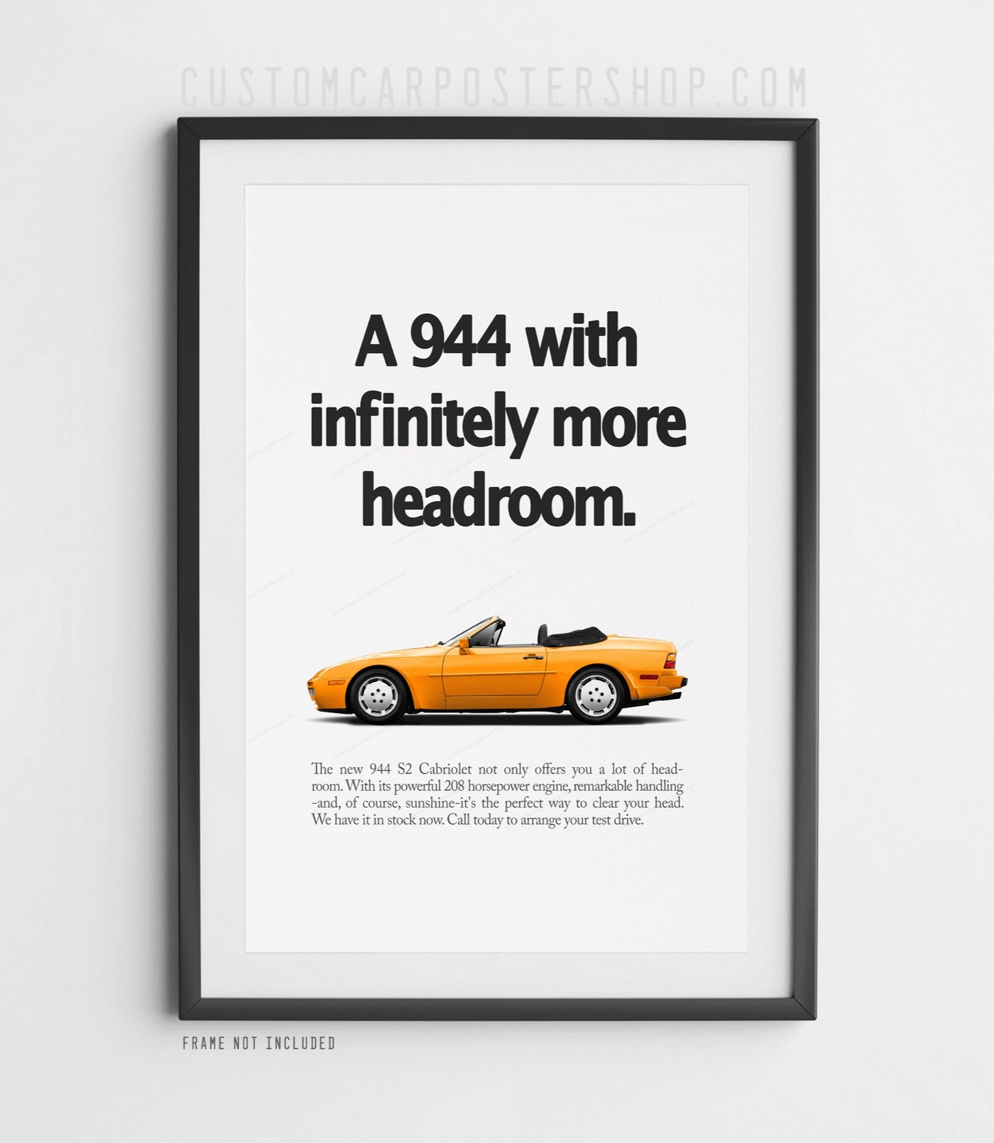 Porsche 944 S2 Cabriolet Vintage Ad - Headroom