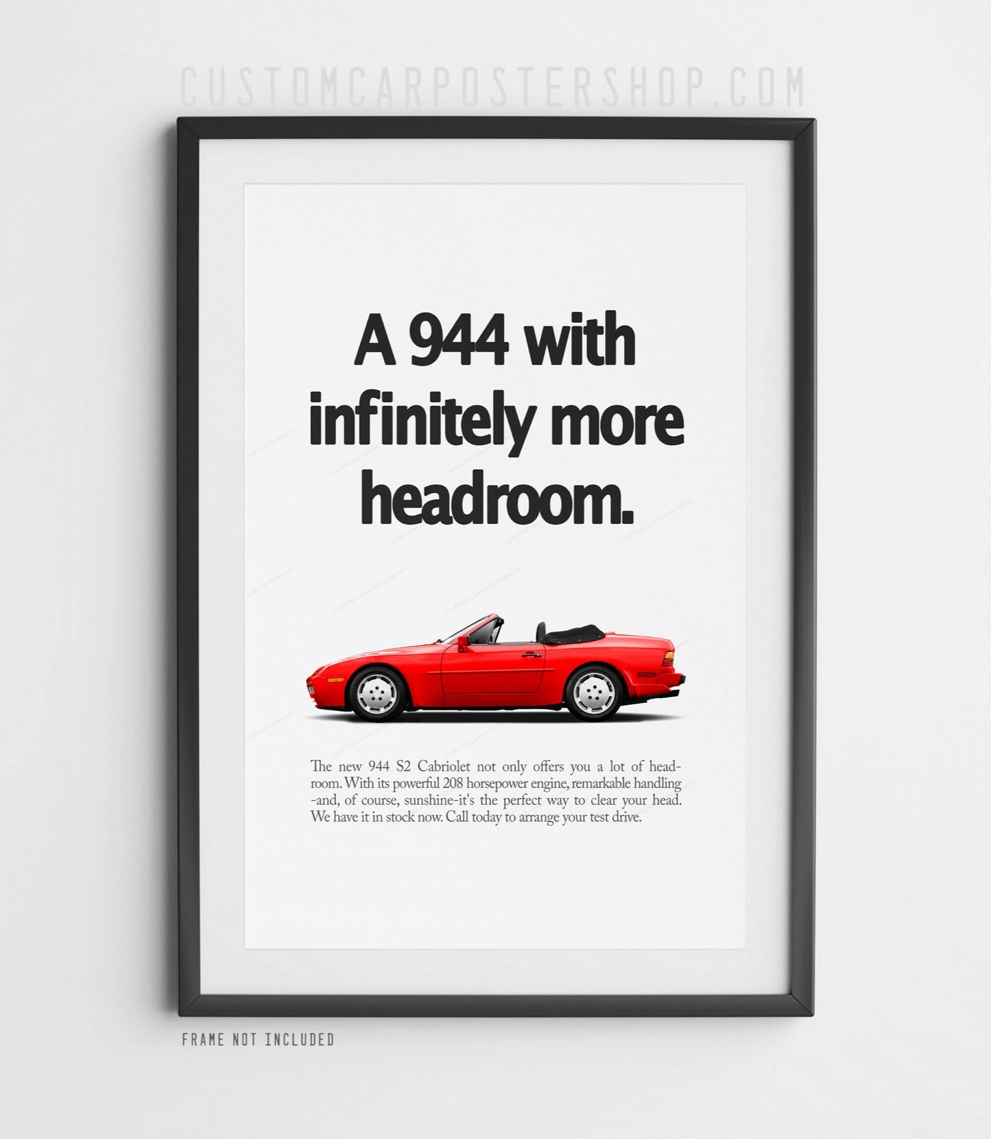 Porsche 944 S2 Cabriolet Vintage Ad - Headroom