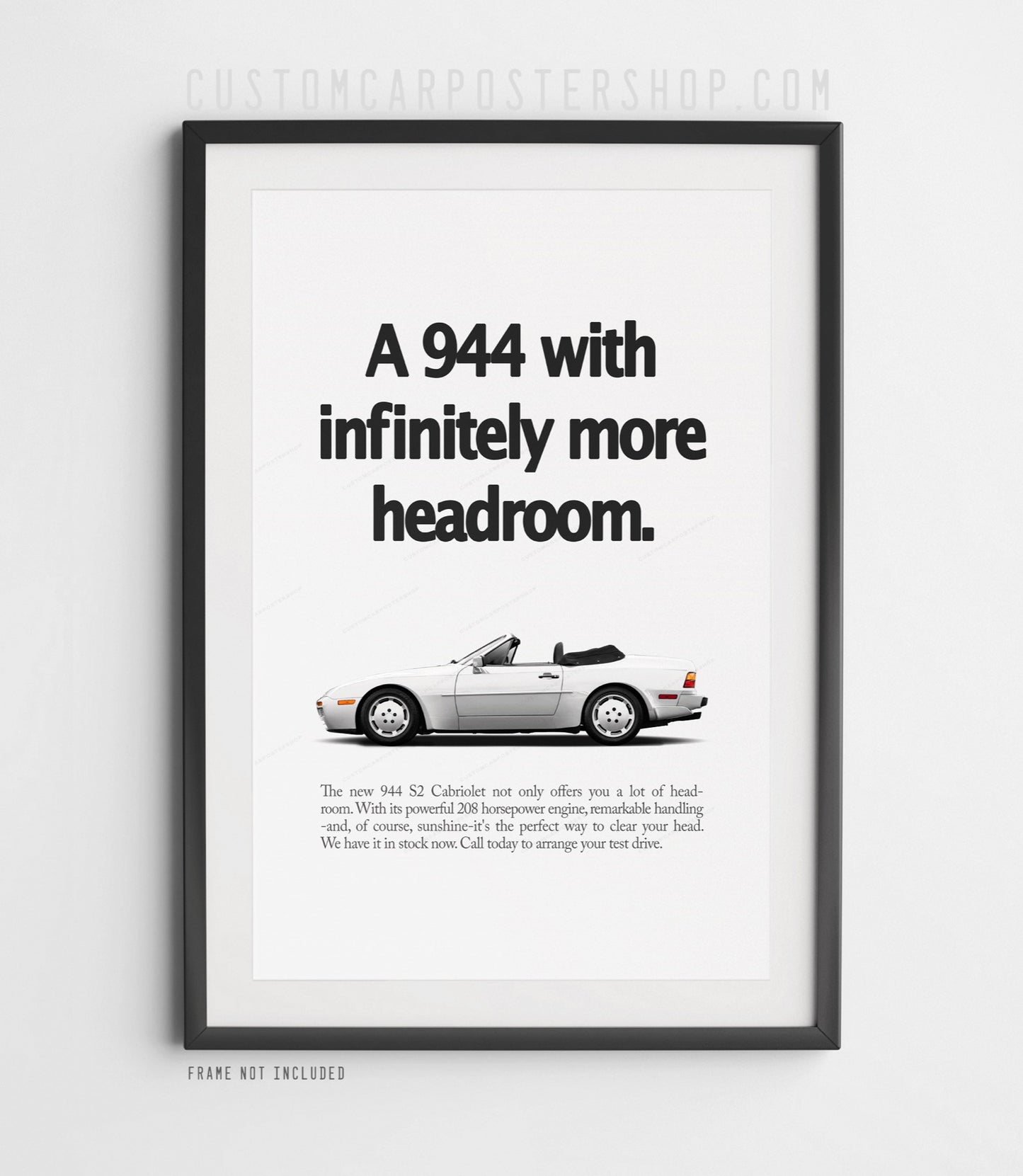 Porsche 944 S2 Cabriolet Vintage Ad - Headroom