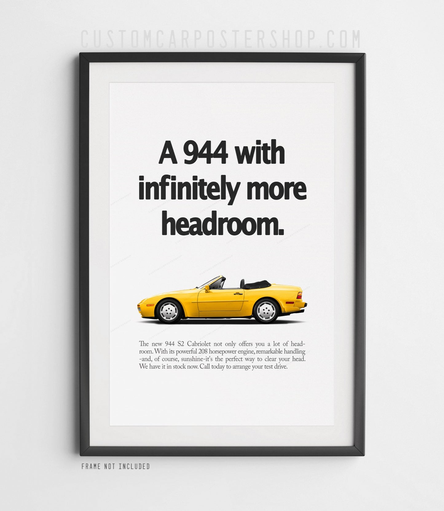 Porsche 944 S2 Cabriolet Vintage Ad - Headroom