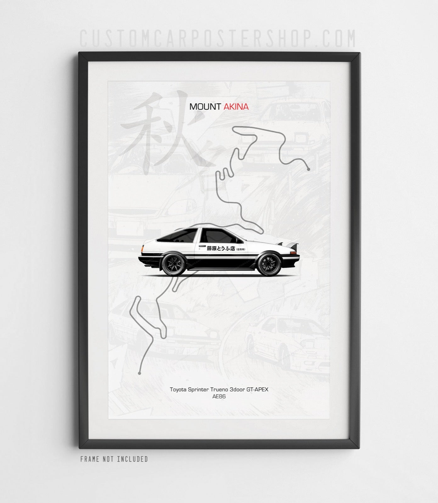 Toyota AE86 Trueno - Initial D Poster