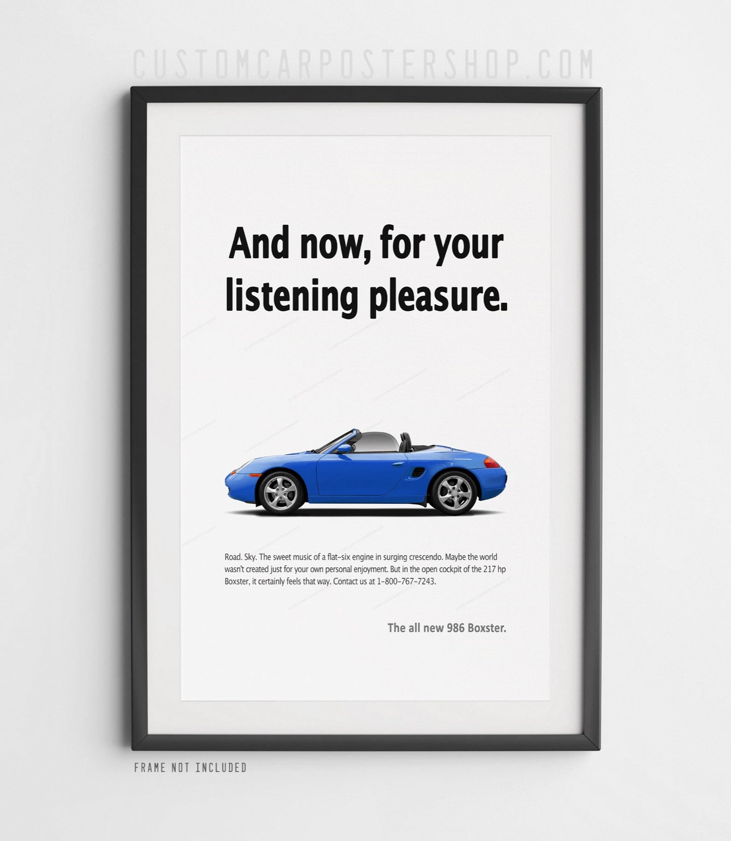 Porsche 986 Boxster Print Ad - For Your Listening Pleasure