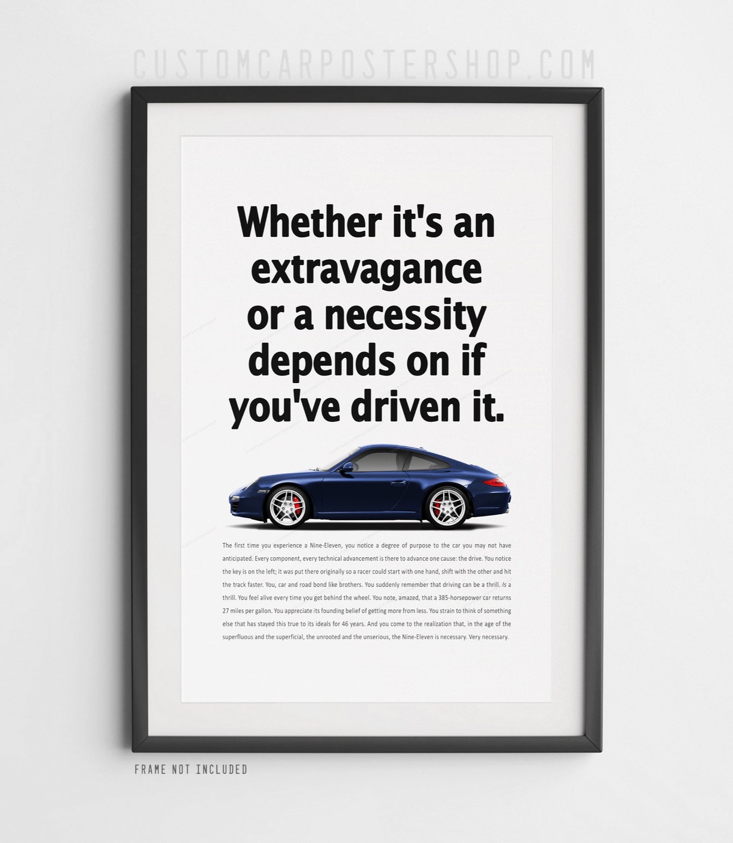Porsche 911 (997.2) Carrera Retro Ad - Necessity