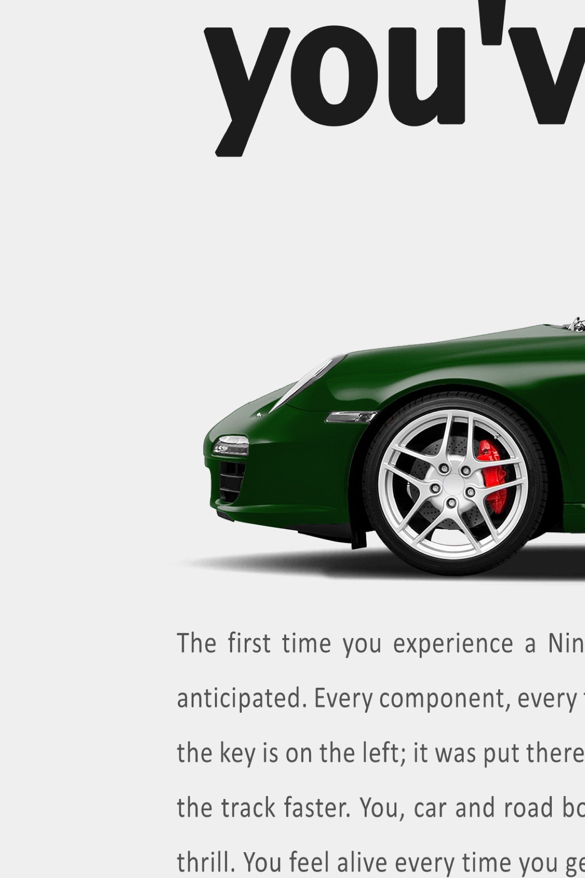 Porsche 911 (997.2) Carrera Retro Ad - Necessity
