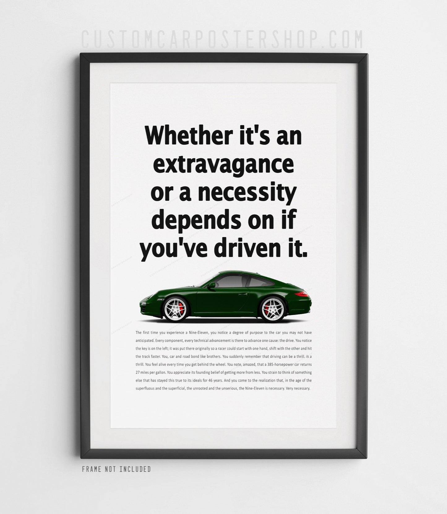 Porsche 911 (997.2) Carrera Retro Ad - Necessity