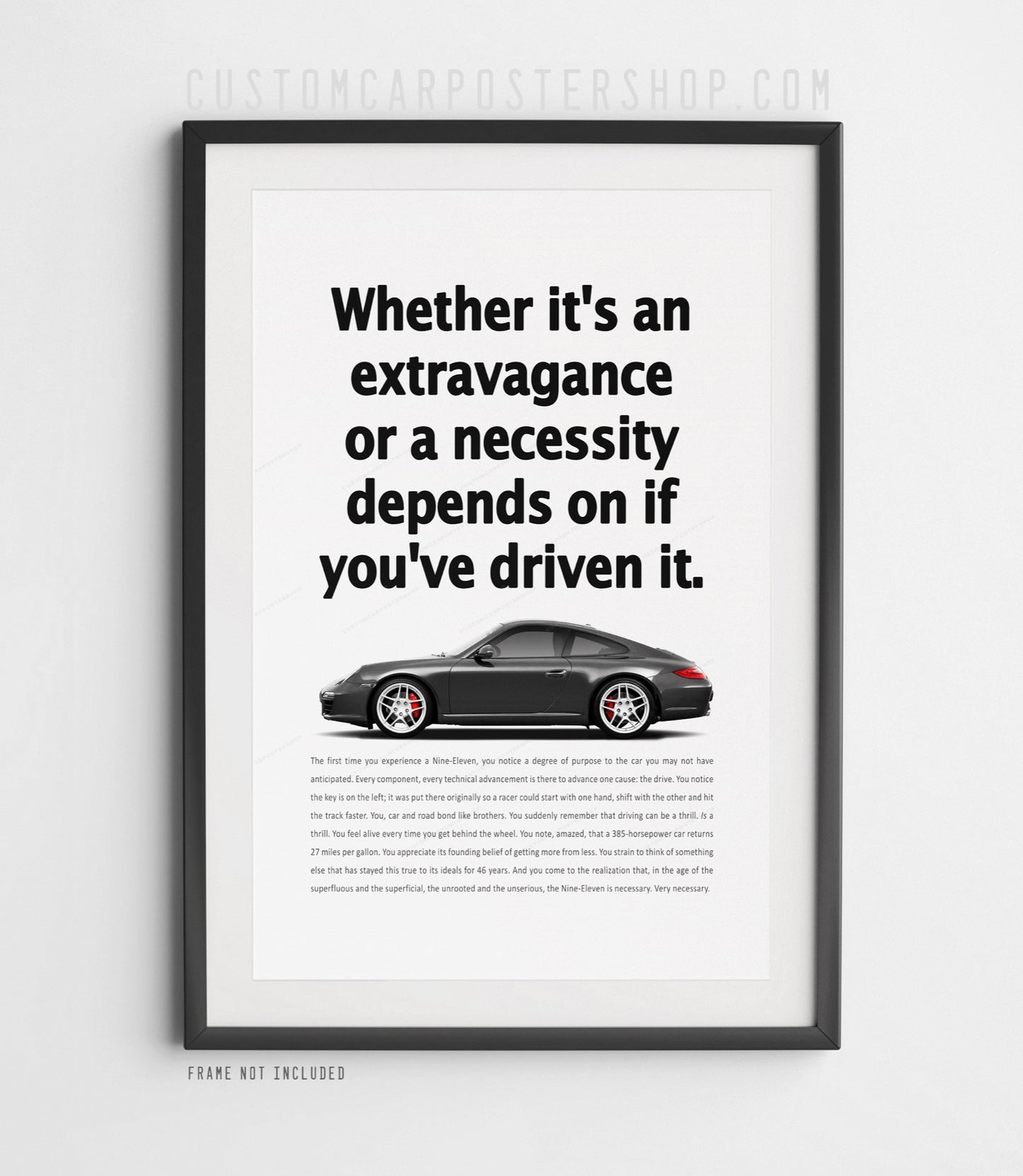 Porsche 911 (997.2) Carrera Retro Ad - Necessity
