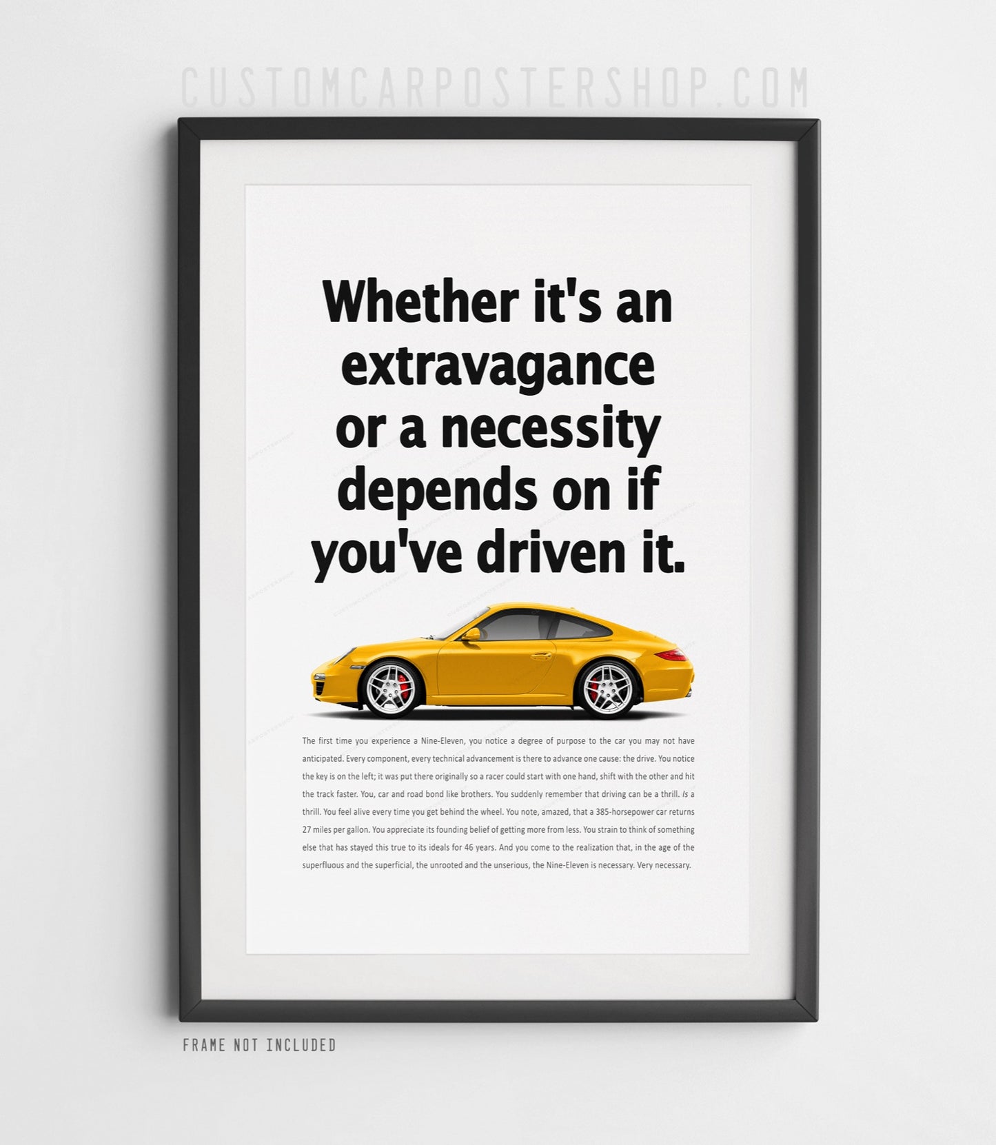 Porsche 911 (997.2) Carrera Retro Ad - Necessity